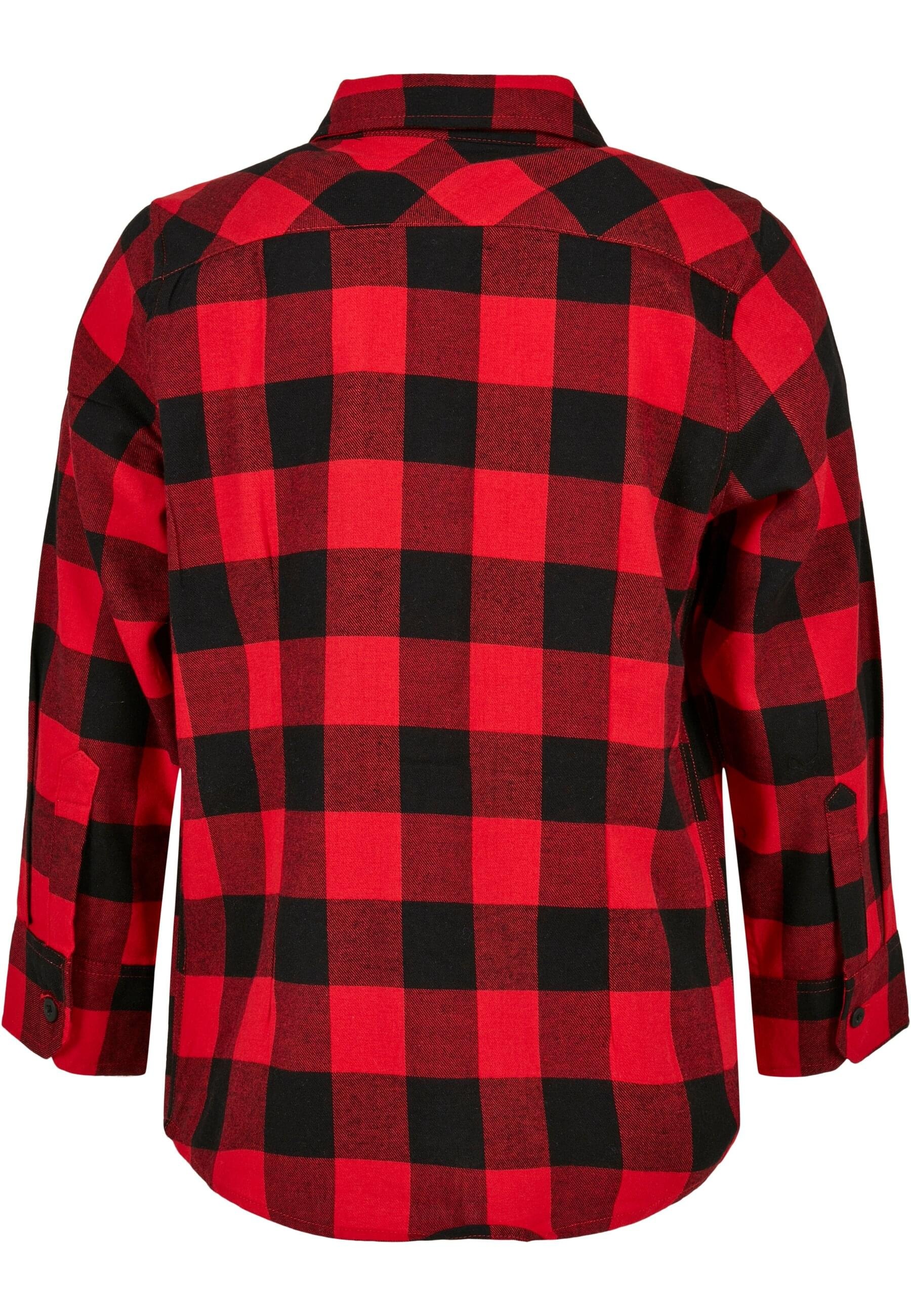 URBAN CLASSICS Langarm-Poloshirt »Urban Classics Herren Boys Checked Flanell Shirt«, (1 tlg.)
