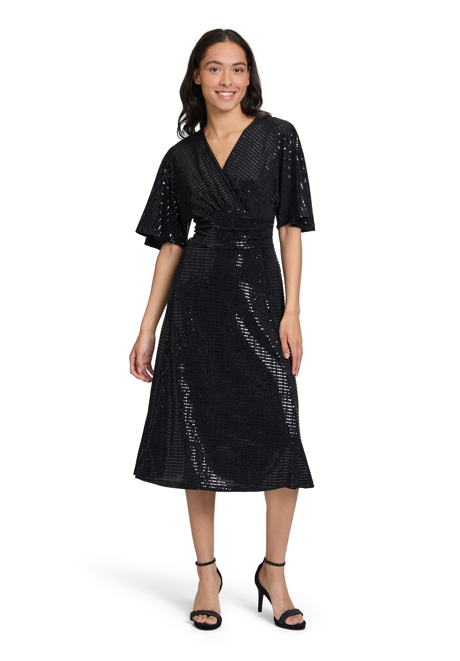 Vera Mont Cocktailkleid "Damen Cocktailkleid im Glitzer-Look" Nahttasche günstig online kaufen