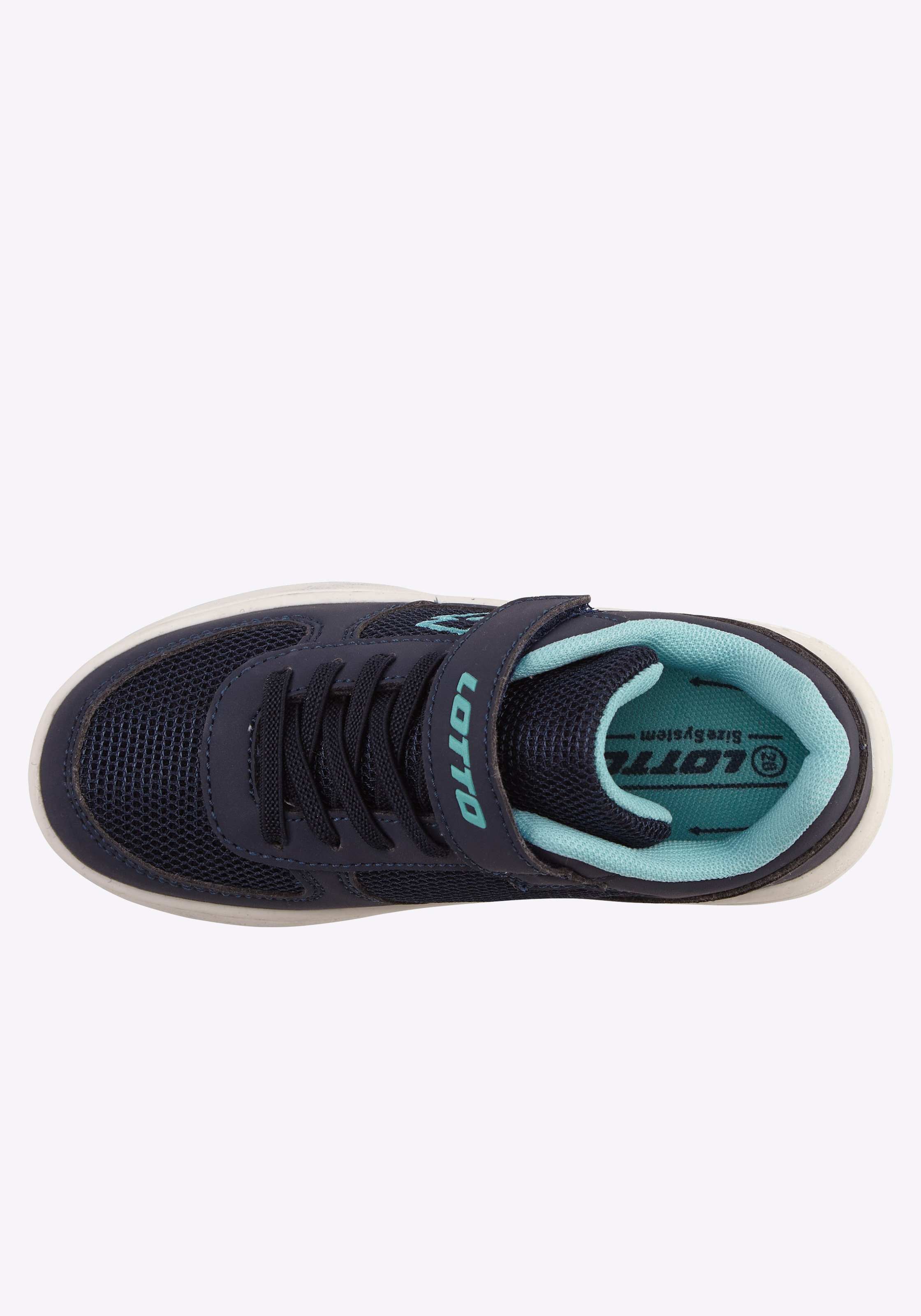 Sneaker LOTTO, Kinder, Gr. 31, blau (navy, dunkelmint), Kunstfaser, Synthetik, Schuhe Sneaker 2