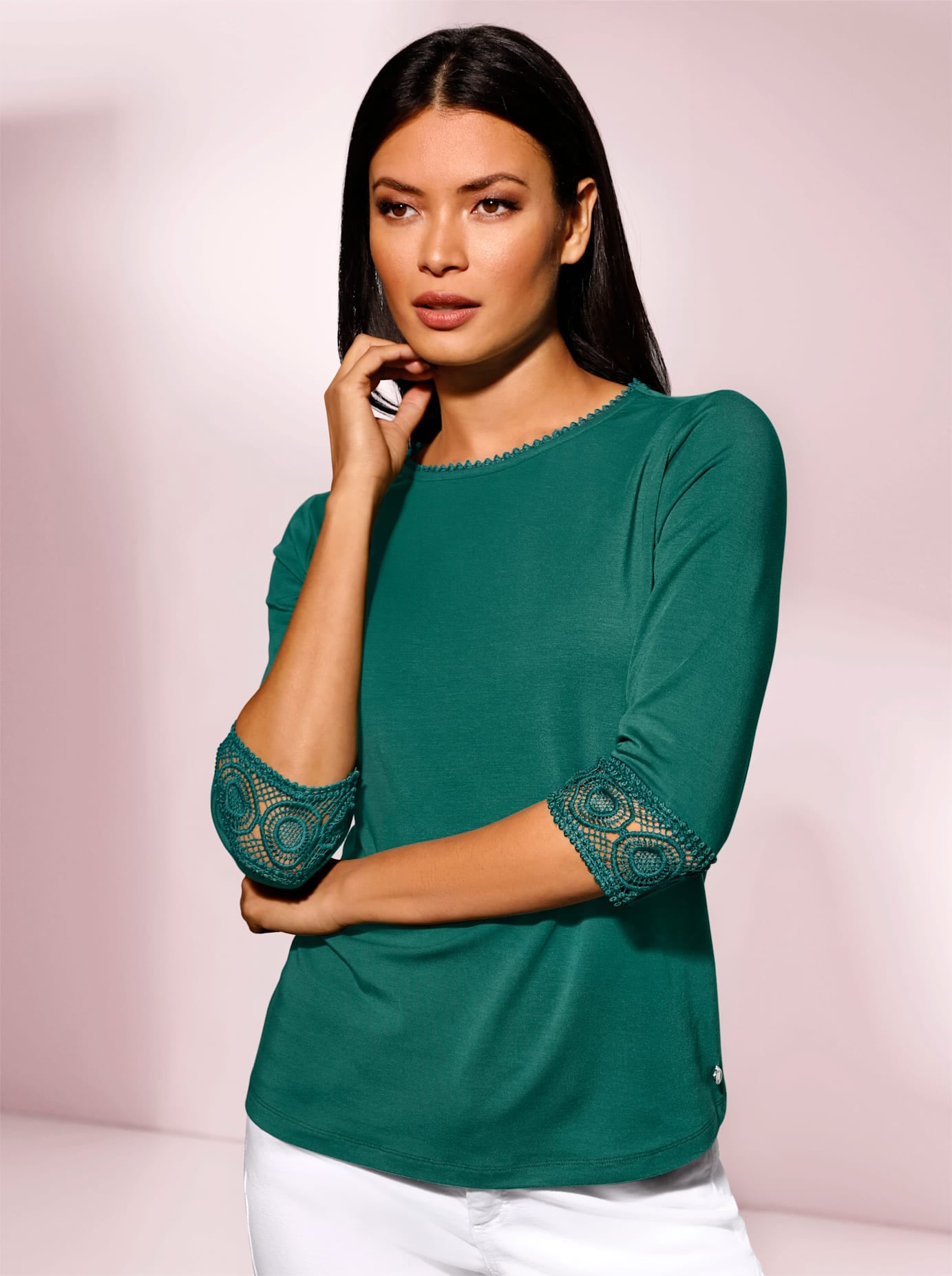 CREATION L PREMIUM 3/4-Arm-Shirt "Lyocell-Shirt", 1 Stk. günstig online kaufen