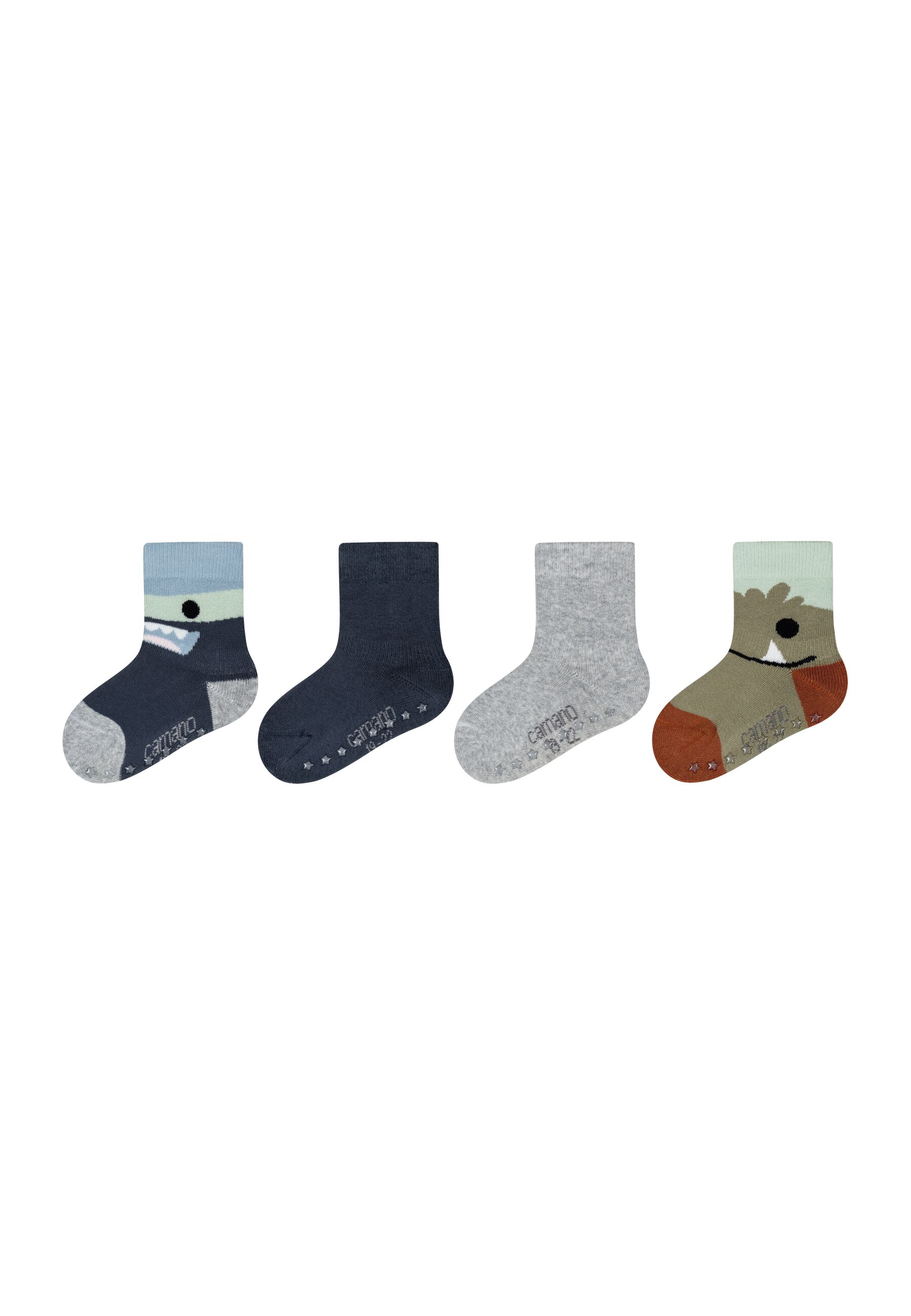 CAMANO Mädchen Socken "Socken 4er Pack", Gr. 23overland trek, 70% Baumwolle, 29% Polyamid, 1% Elasthan, gemustert, Socken, 4er Pack Aus OCS