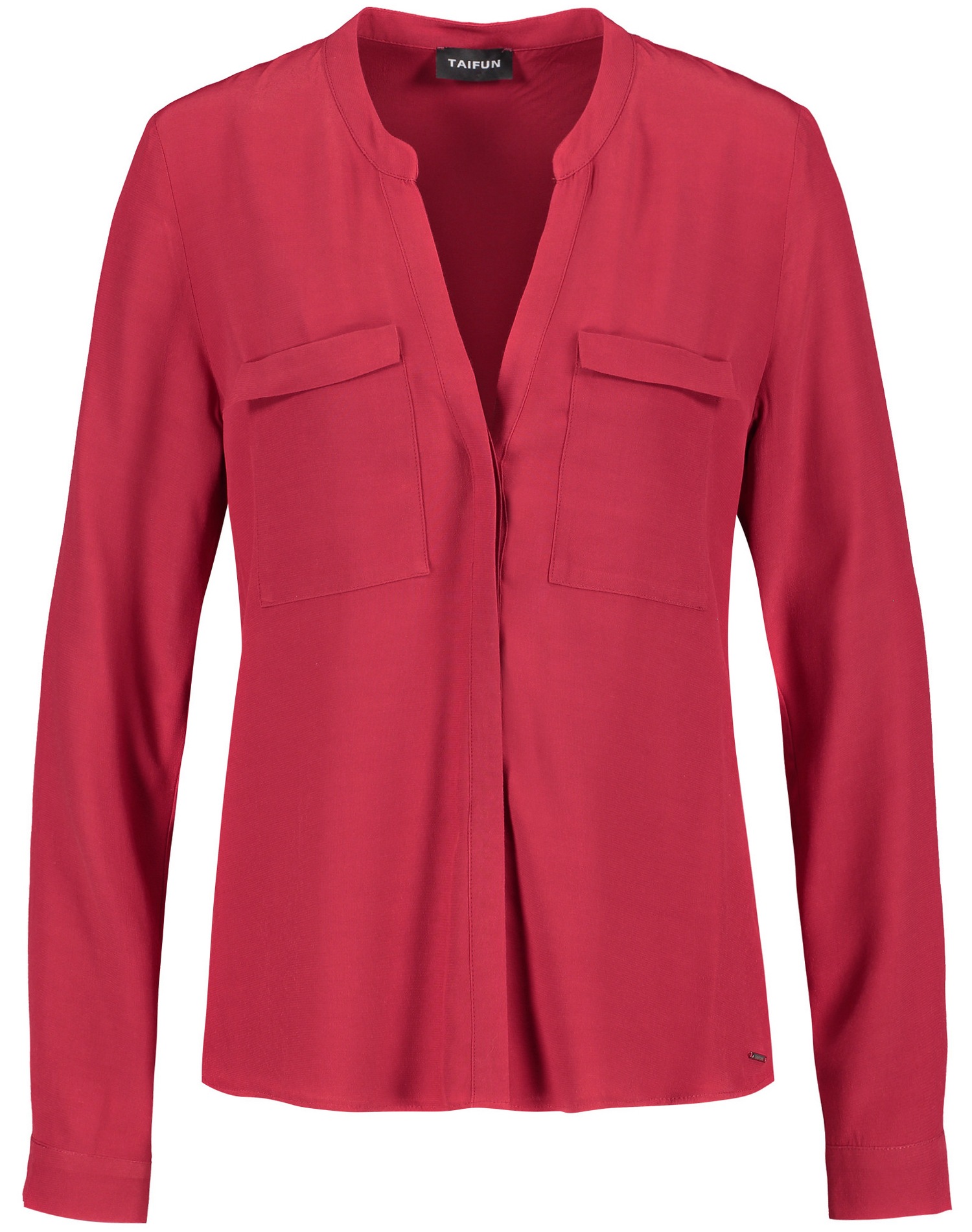 Langarmbluse Bluse mit Brusttaschen