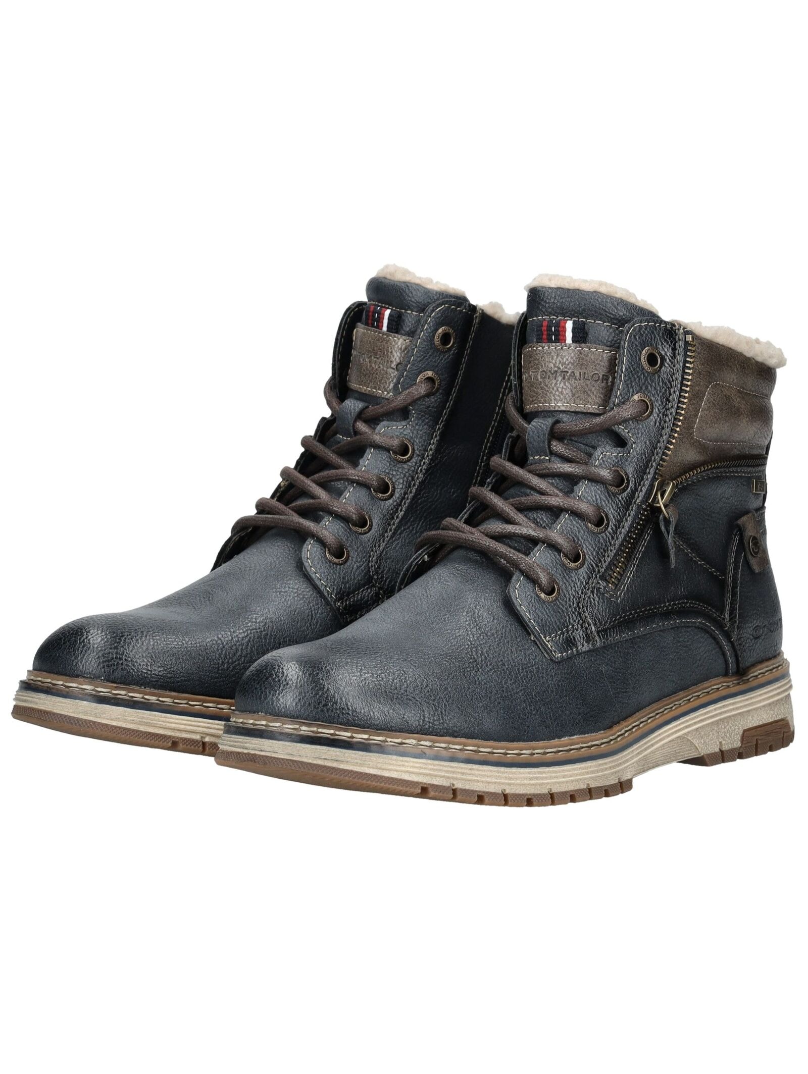 TOM TAILOR Schnürstiefelette »Tom Tailor Stiefelette Lederimitat/Textil«