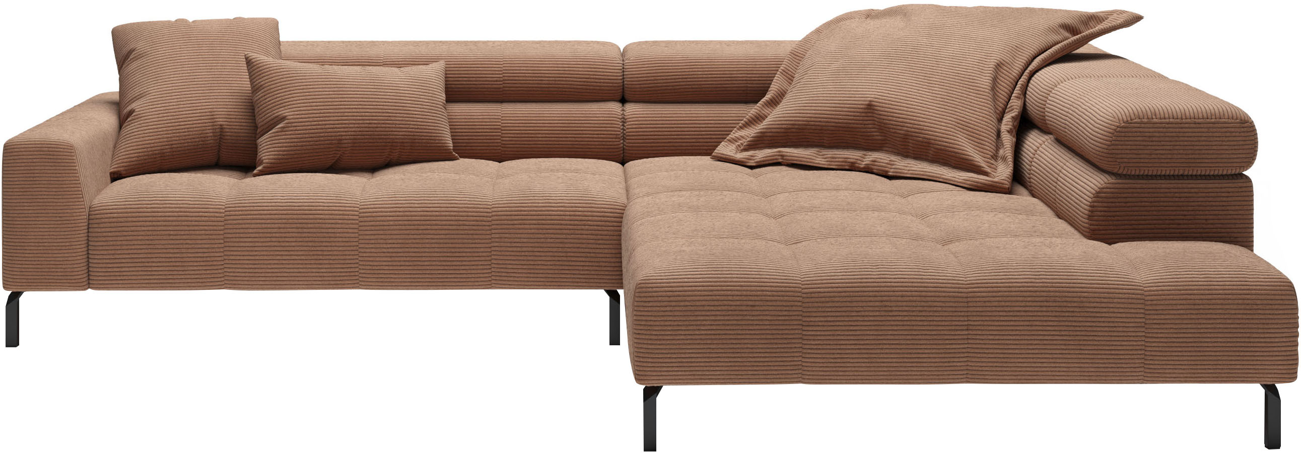 Home affaire Ecksofa "Claya, 311 cm breit, L-Form, inkl. Kopfteilverstellung" mit elektrischem Sitzvorzug im Hauptelement