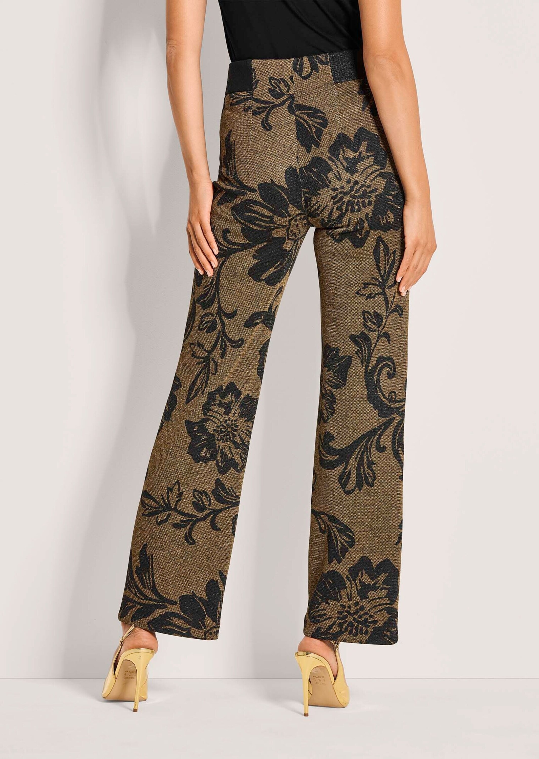 MADELEINE Jerseyhose »Jacquardhose Jacquardhose mit floralem Muster«
