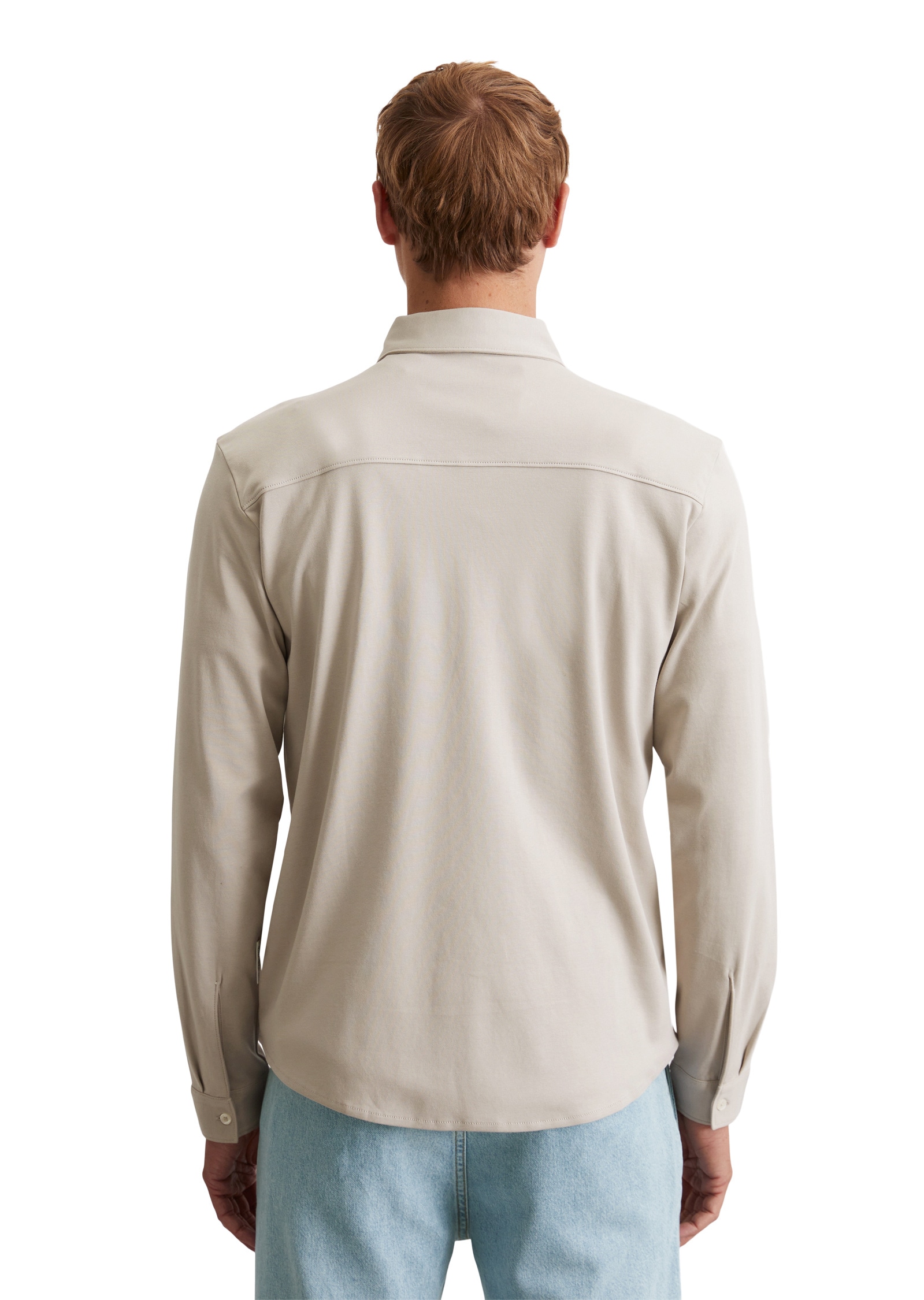 Marc O'Polo Langarm-Poloshirt »aus weicher Bio-Baumwolle«