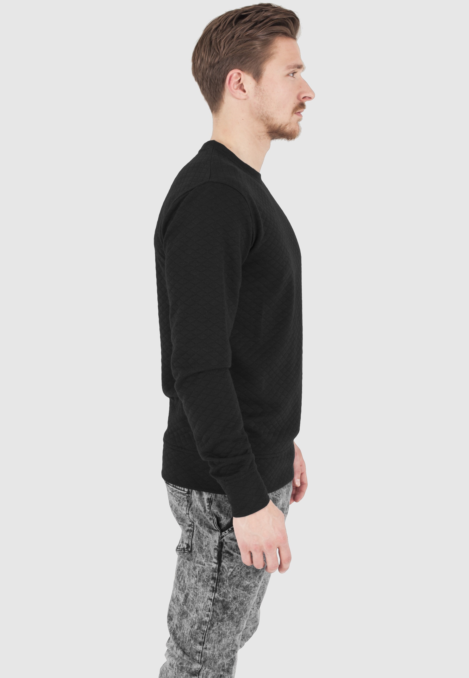 URBAN CLASSICS Sweatshirt »Urban Classics Herren Diamond Quilt Crewneck«, 1 Stk.
