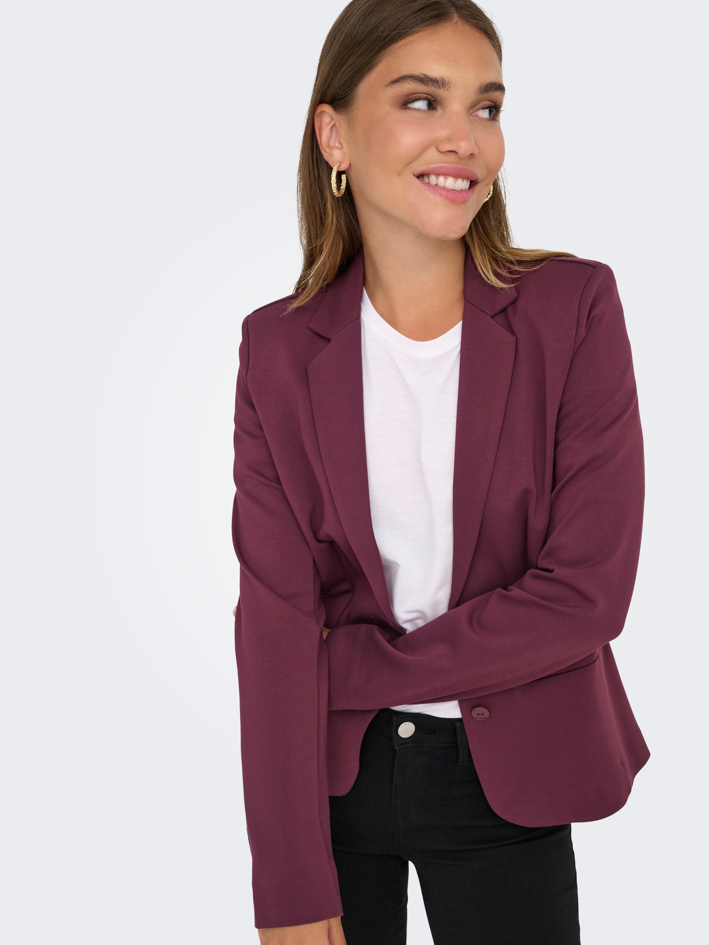 ONLY Jerseyblazer "ONLPOPTRASH – 2-Knopf Blazer mit taillierter Silhouette" günstig online kaufen