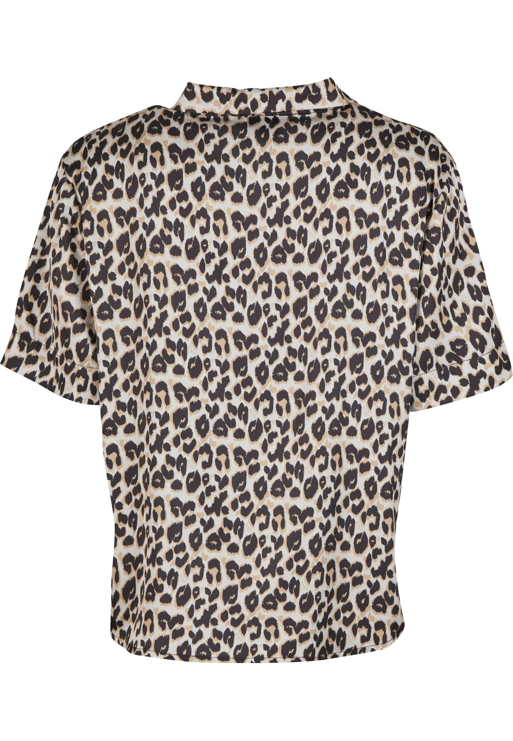 URBAN CLASSICS Langarmhemd »Urban Classics Ladies Leo Resort Shirt«