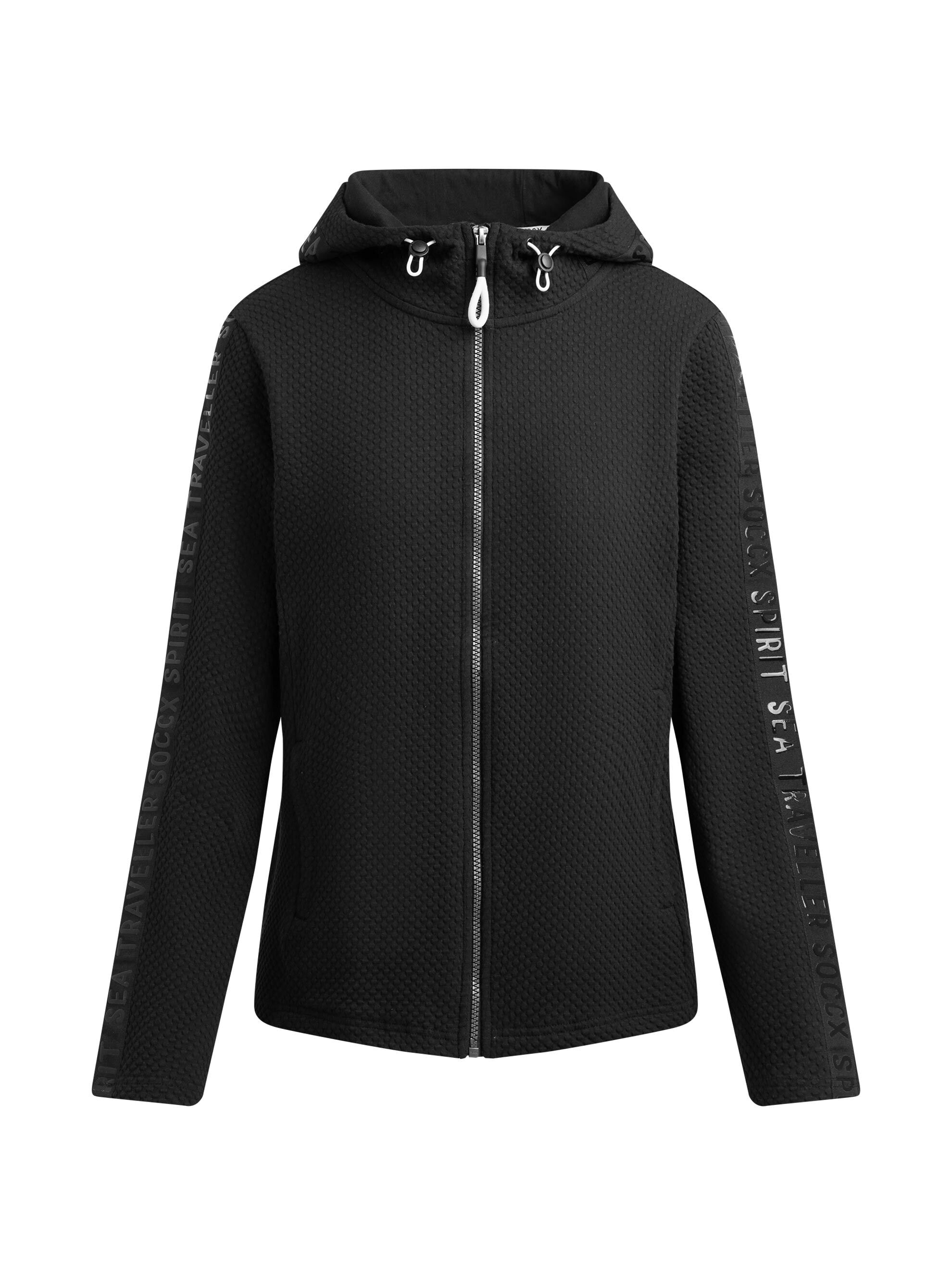 SOCCX Kapuzensweatjacke mit verstellbarer Kapuze