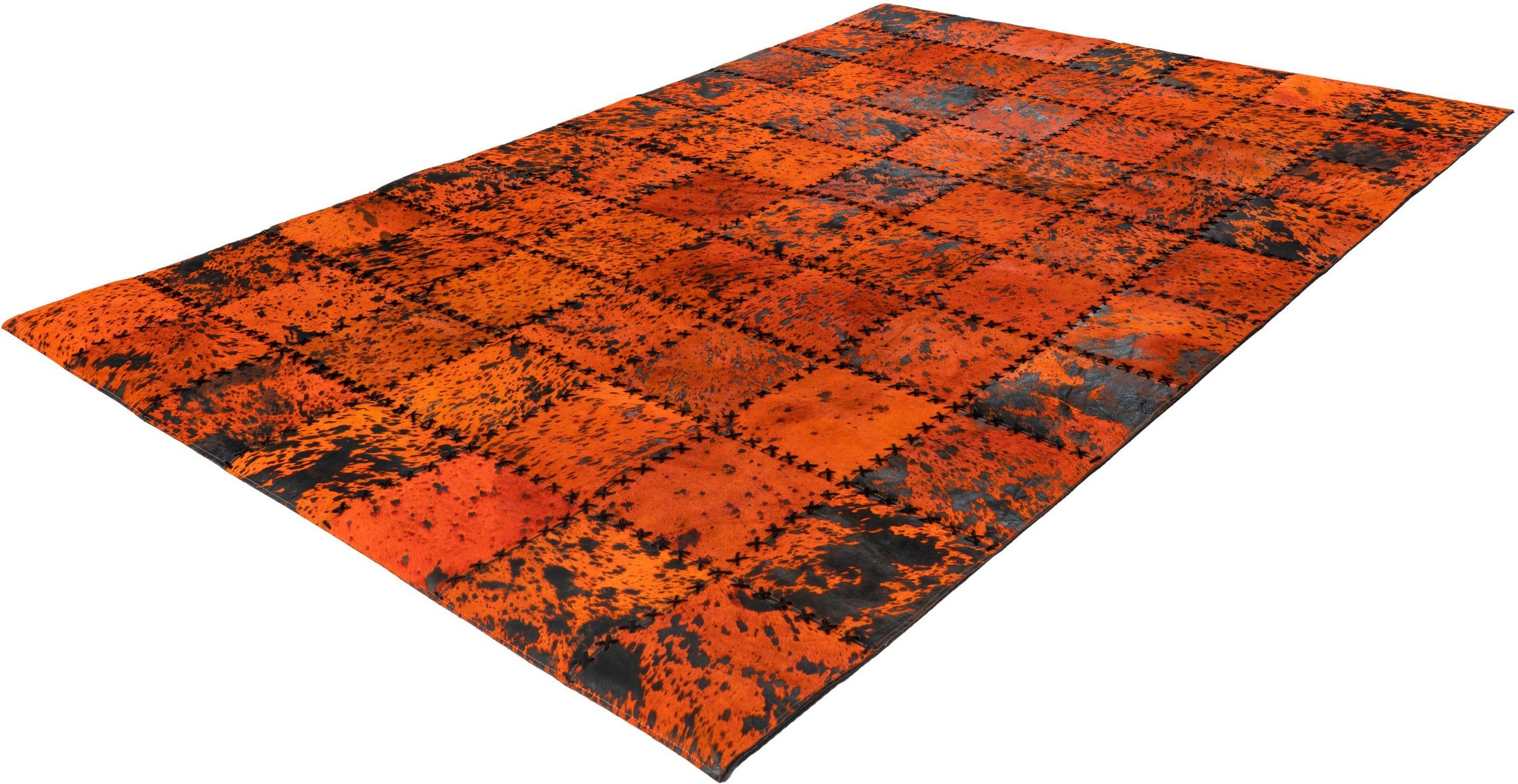 MY HOME Toska Leather Rug Orange 120x170cm 3