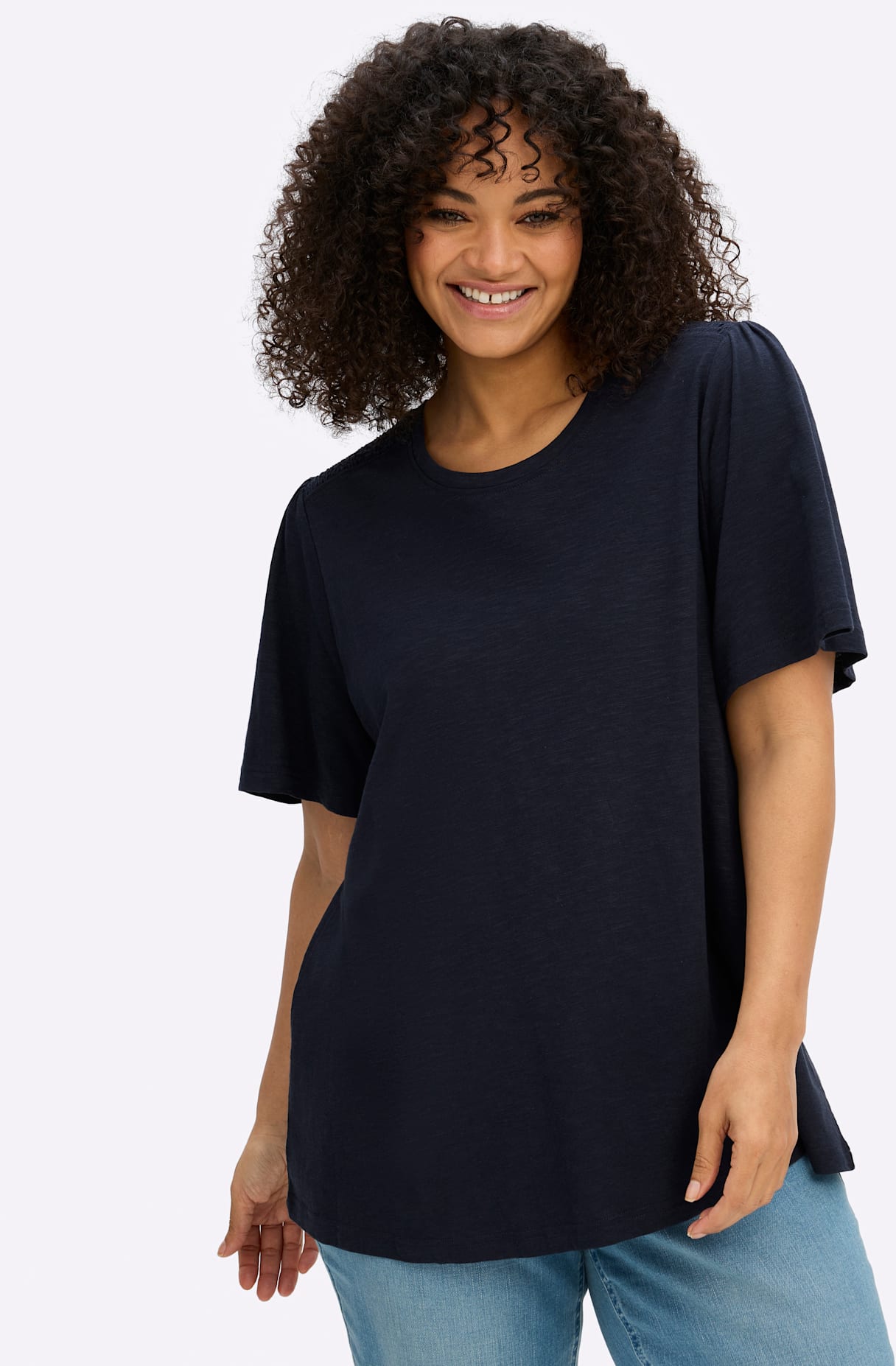 Sheego T-Shirt "Halbarmshirt" 1