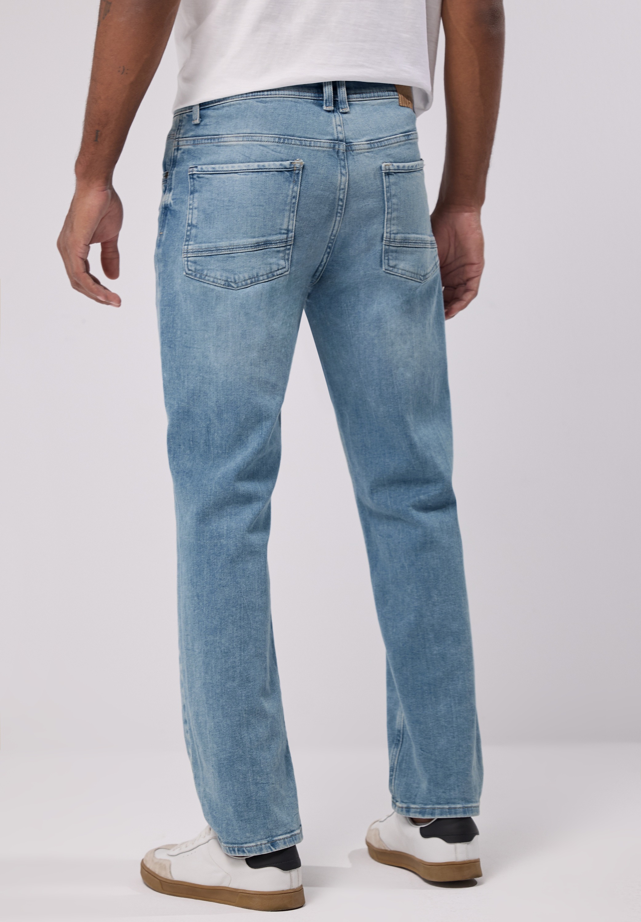 STREET ONE MEN Regular-fit-Jeans iš Baumwolle su Stre...