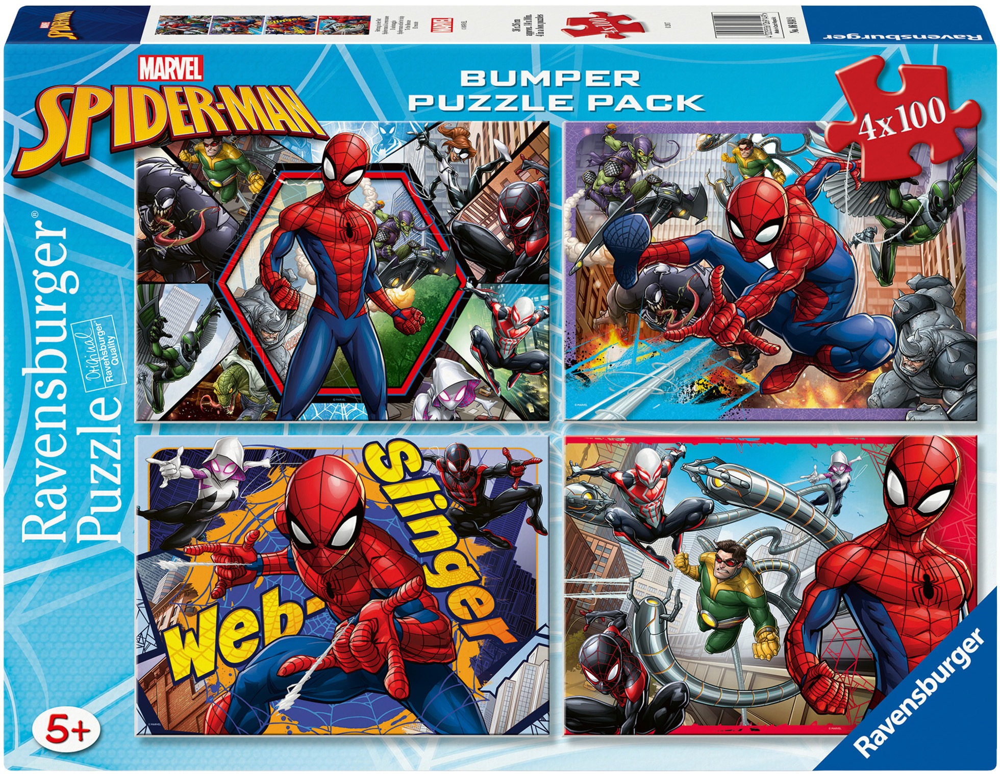 "Puzzle RAVENSBURGER ""Spider-Man, Rettung in der Not"", bunt, Puzzles, KinderB:36cm H:26cm, Pappe, Motiv, Made in Europe, B:36cm H:26cm"