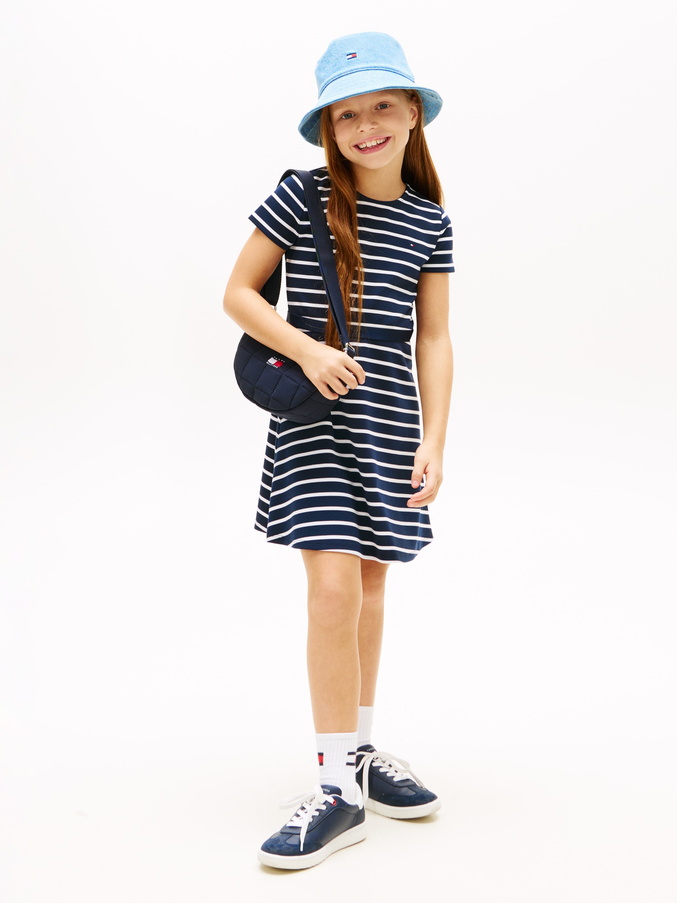 Tommy Hilfiger Skaterkleid "ESSENTIAL PUNTO SKATER DRESS SS" Ohne Tasche Kinder bis 16 Jahre, regular fit