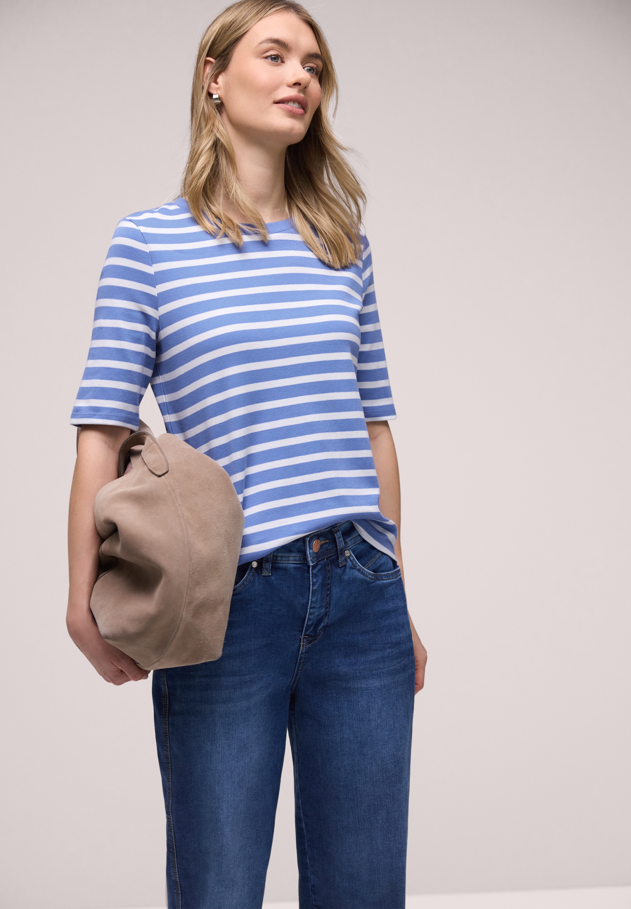 STREET ONE T-Shirt aus reiner Baumwolle