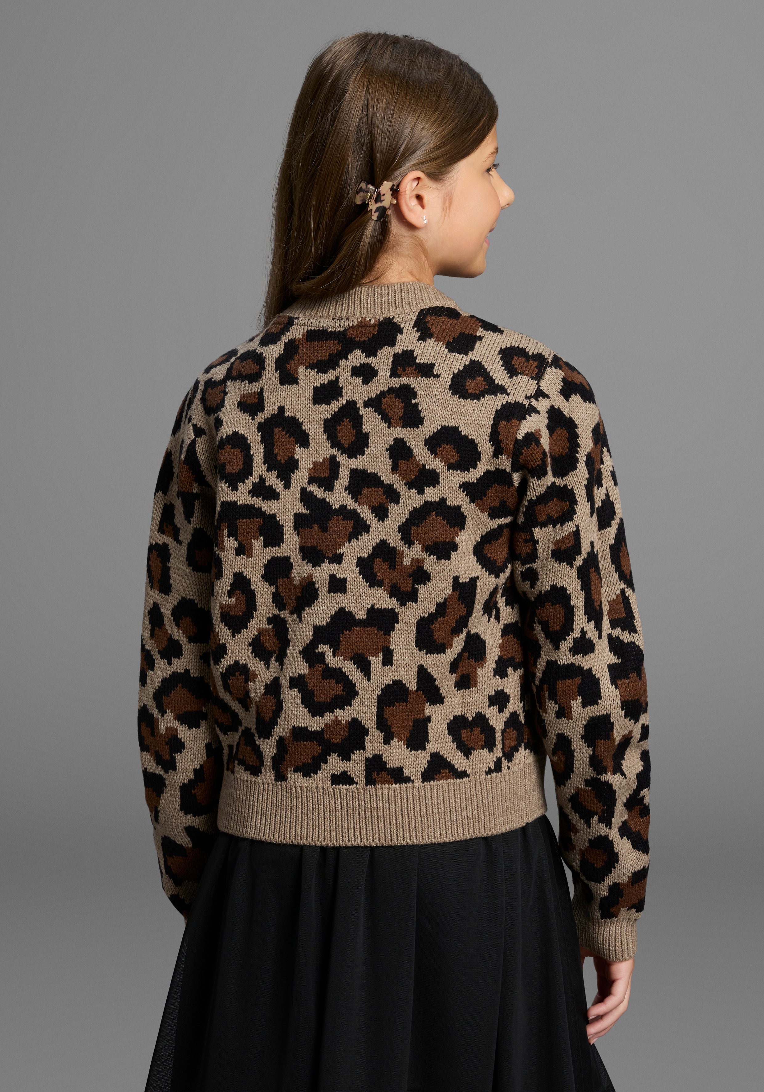Thumbnail - KIDSWORLD Strickjacke "Strickjacke mit Leo-Muster" Strickjacke in Leo-Optik