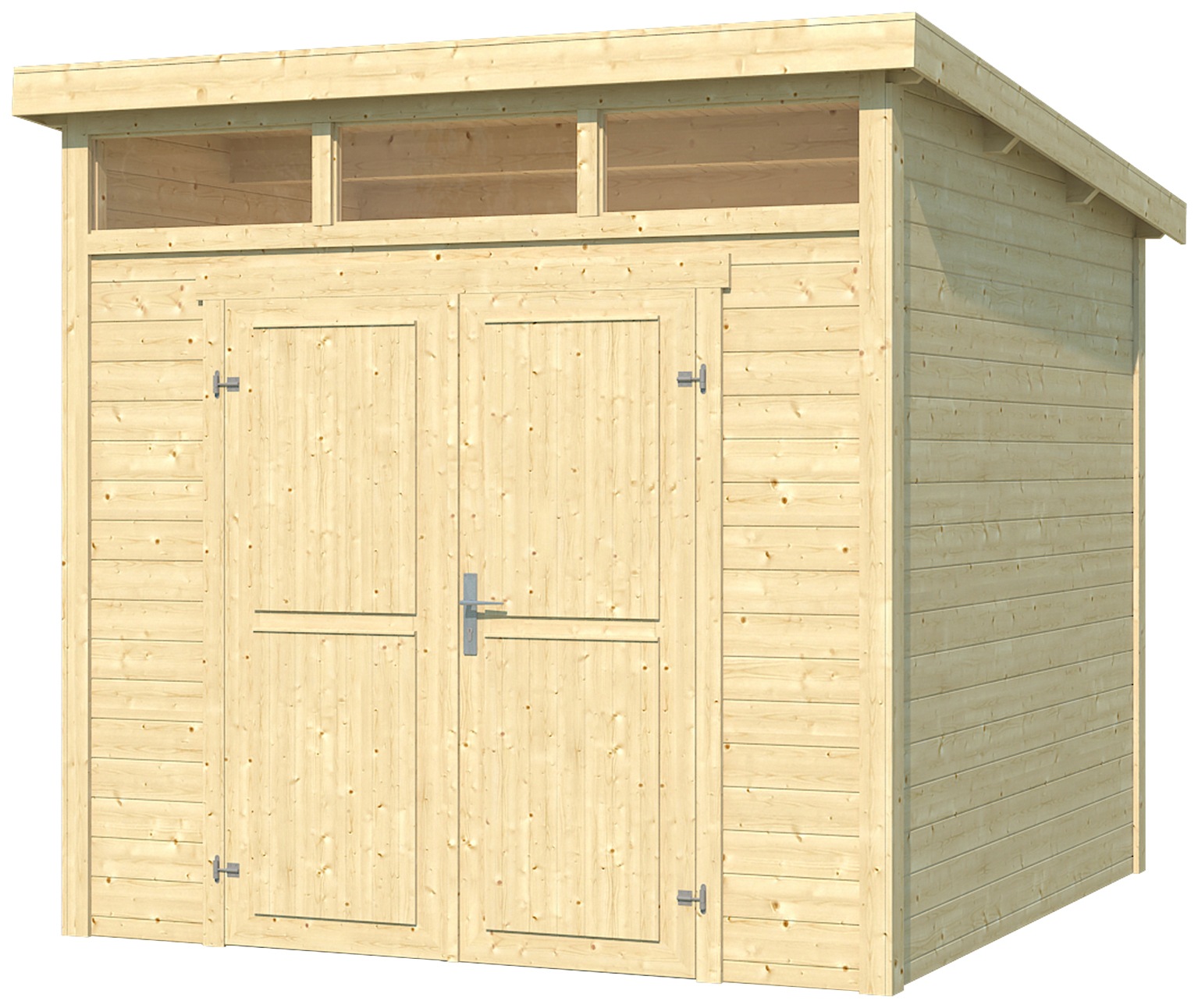 LASITA MAJA Gartenhaus »Kibo 3«, Blochbohlenhaus 28mm, Fundamentmass 2500x2500, Naturbelassen