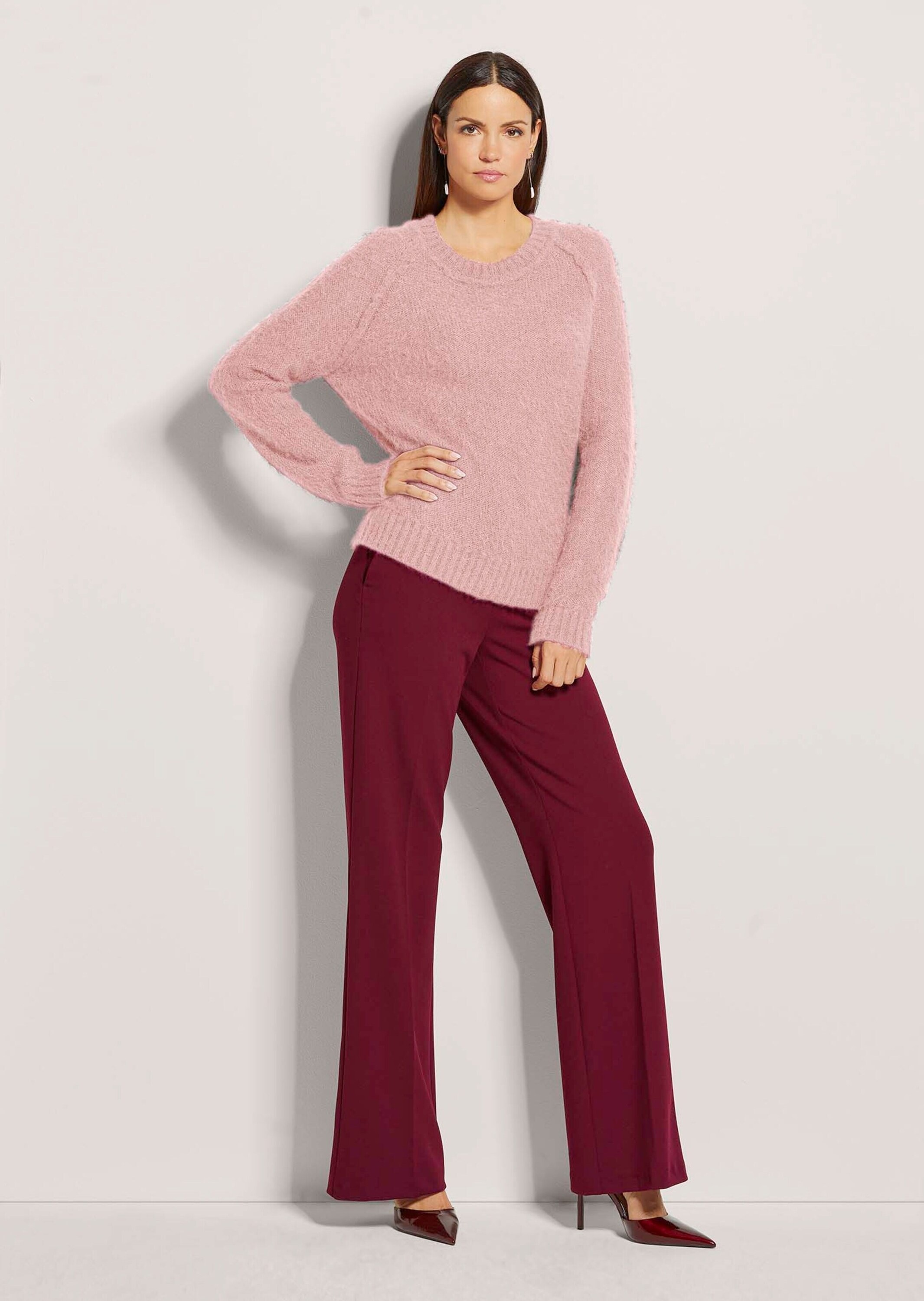 MADELEINE Longpullover »Pullover Flauschiger Rundhals-Pullover«