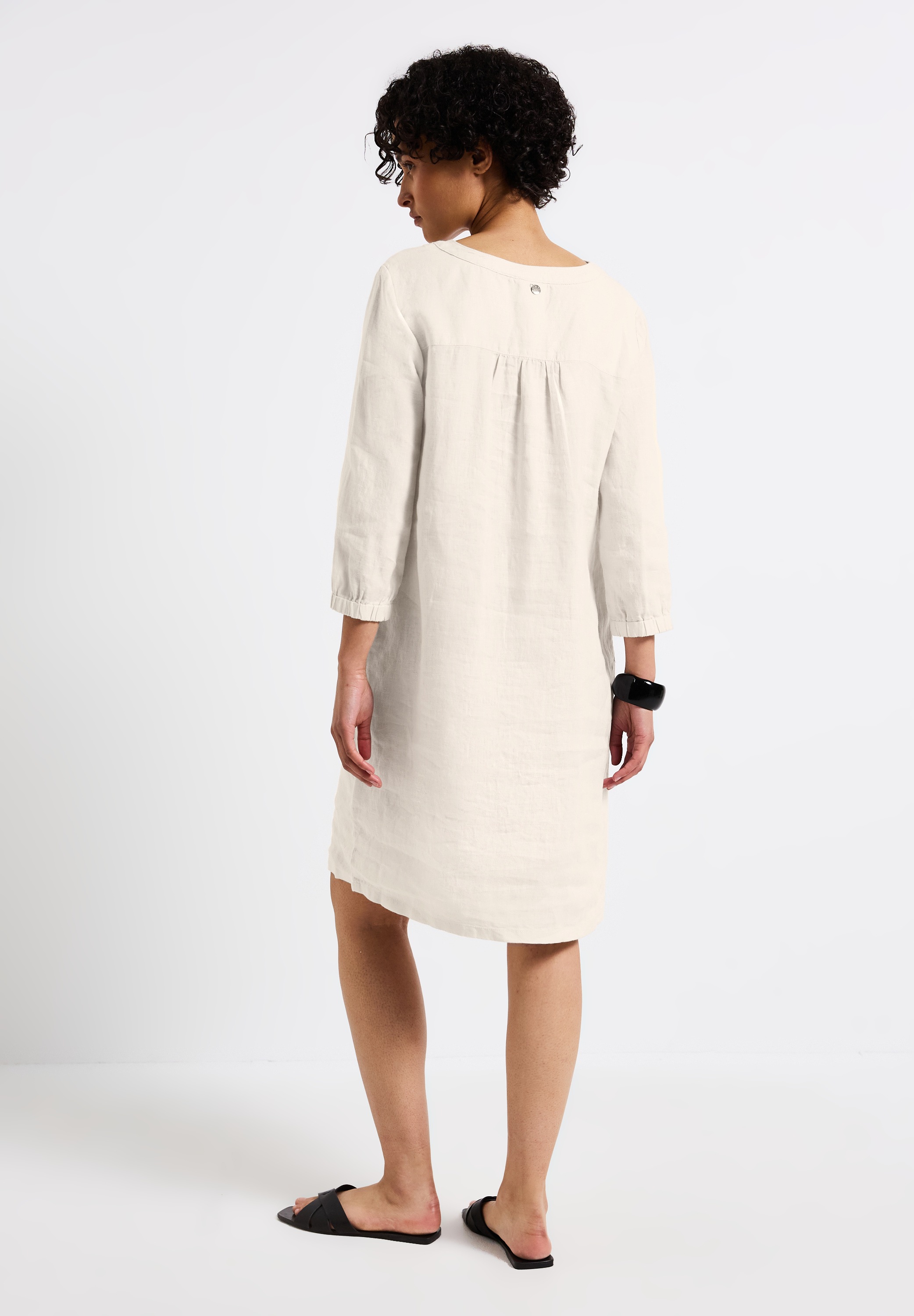 STREET ONE Midikleid Ohne Taschen 3/4-Arm aus Leinen günstig online kaufen