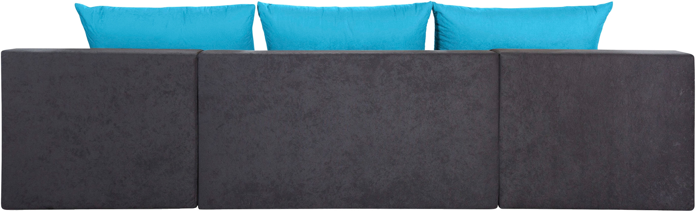 COLLECTION AB Wohnlandschaft »Josy U-Form, Breite 269 cm, Flachgewebe, Struktur, Cord & Cord/Mix«, (Cord-/Mix), inkl. Bettfunktion, Bettkasten, mit 3 gleich großen Rückenkissen