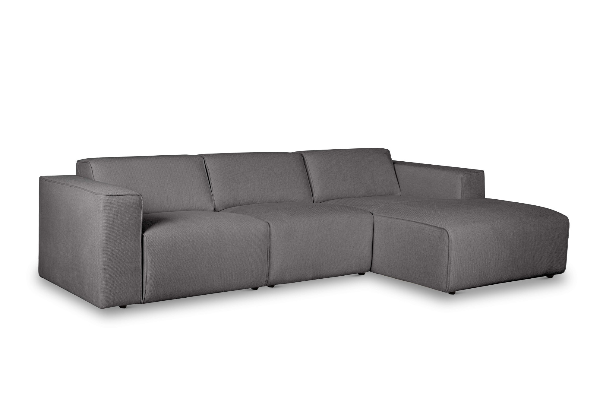 Home affaire Ecksofa »Noord mit Kedernaht, Breite 281 cm, L-Form« Cord, Struktur, Webstoff, mit Wellenunterfederung, Massivholzrahmen