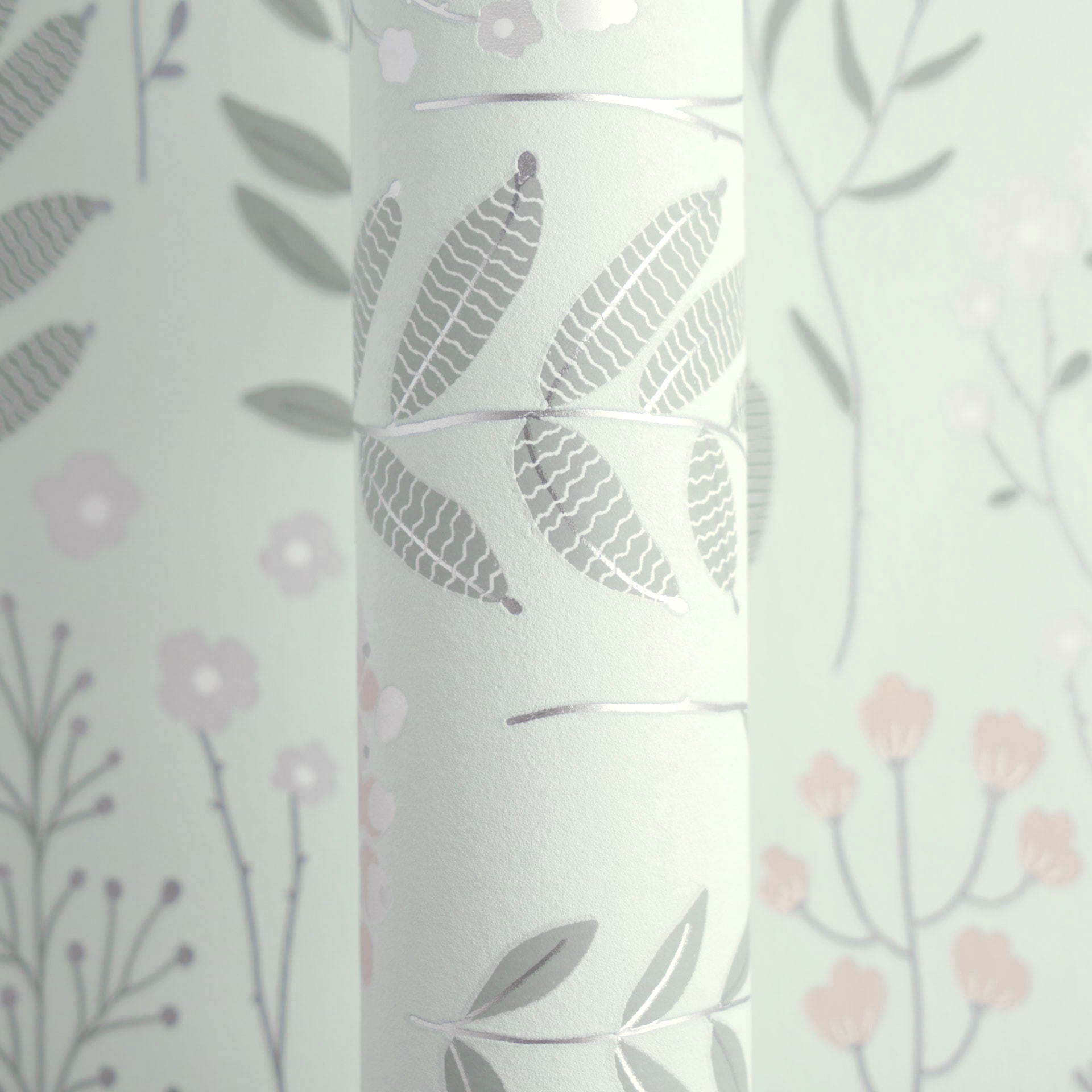 A.S. Création Vliestapete »Attractive 3 – Nordic Floral« floral aufgeschäumt Metallic, glänzend