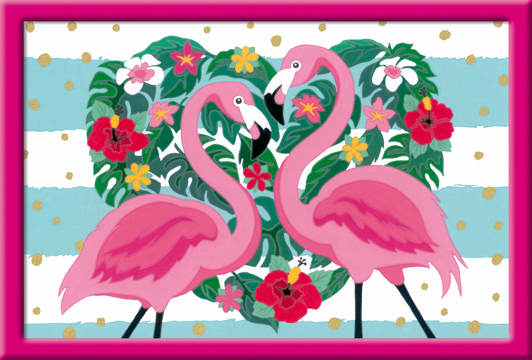 Ravensburger Malen nach Zahlen »Liebenswerte Flamingos«, Made in Europe