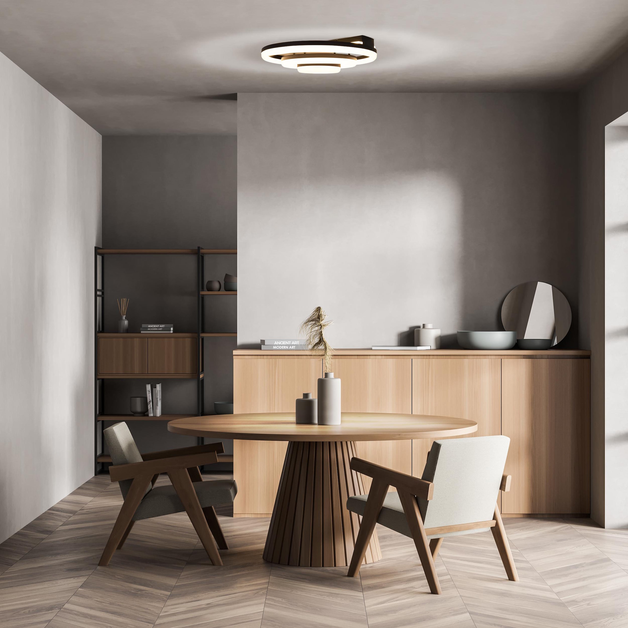 näve LED Deckenleuchte »CIRCULO«, Dimmbar; CCT-Farbwechsler; Memoryfunktion; Nachtlichtfunktion