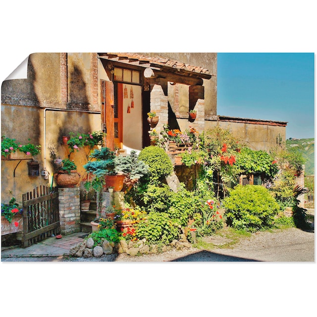 Artland Wandbild Gebäude, Wandaufkleber BAUR (1 Toskana«, in Leinwandbild, St.), versch. Größen als Alubild, in oder der Poster | bestellen »Kleines Paradies