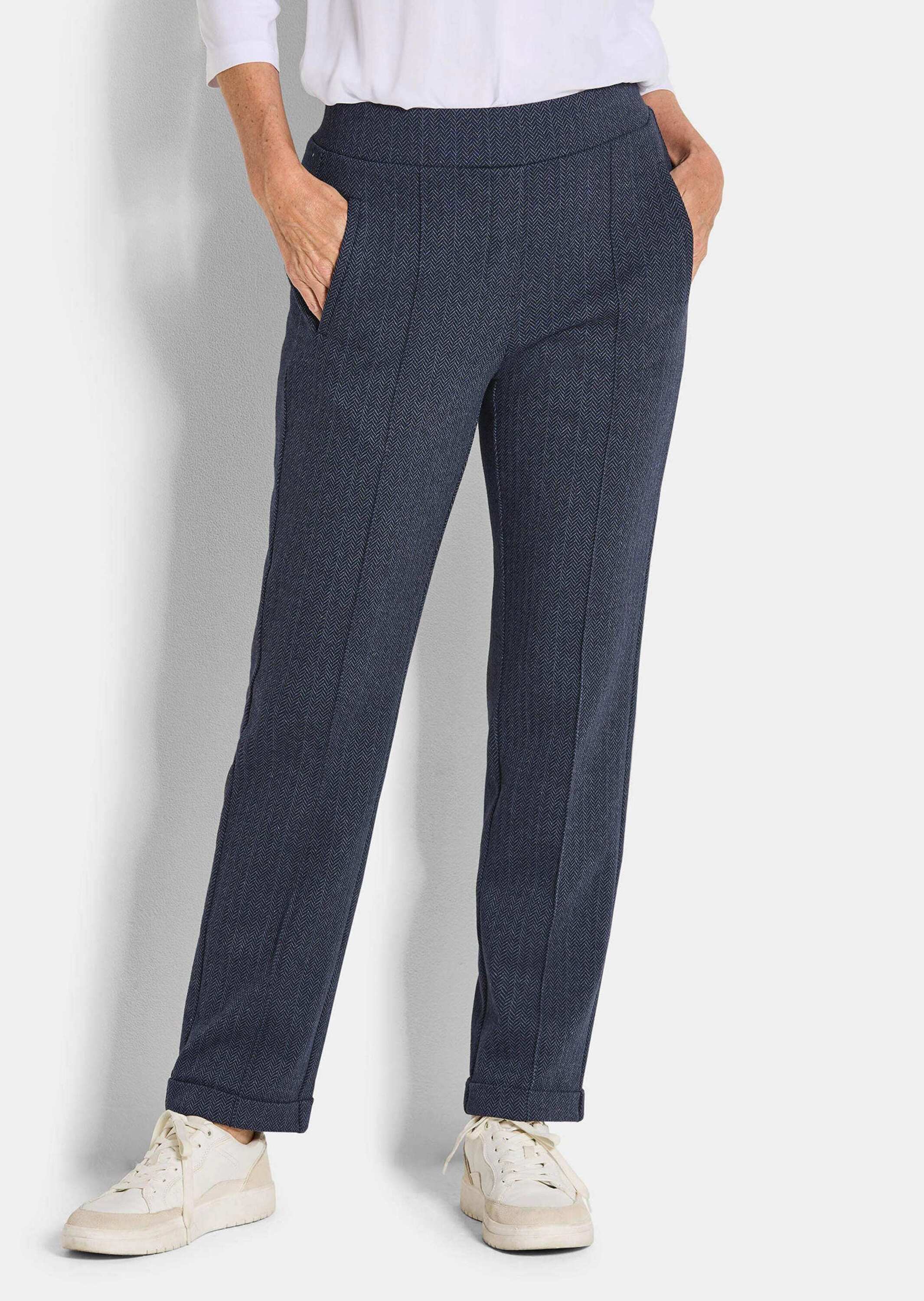 Thumbnail - GOLDNER Schlupfhose "Hose CARLA mit Fischgrätmuster"