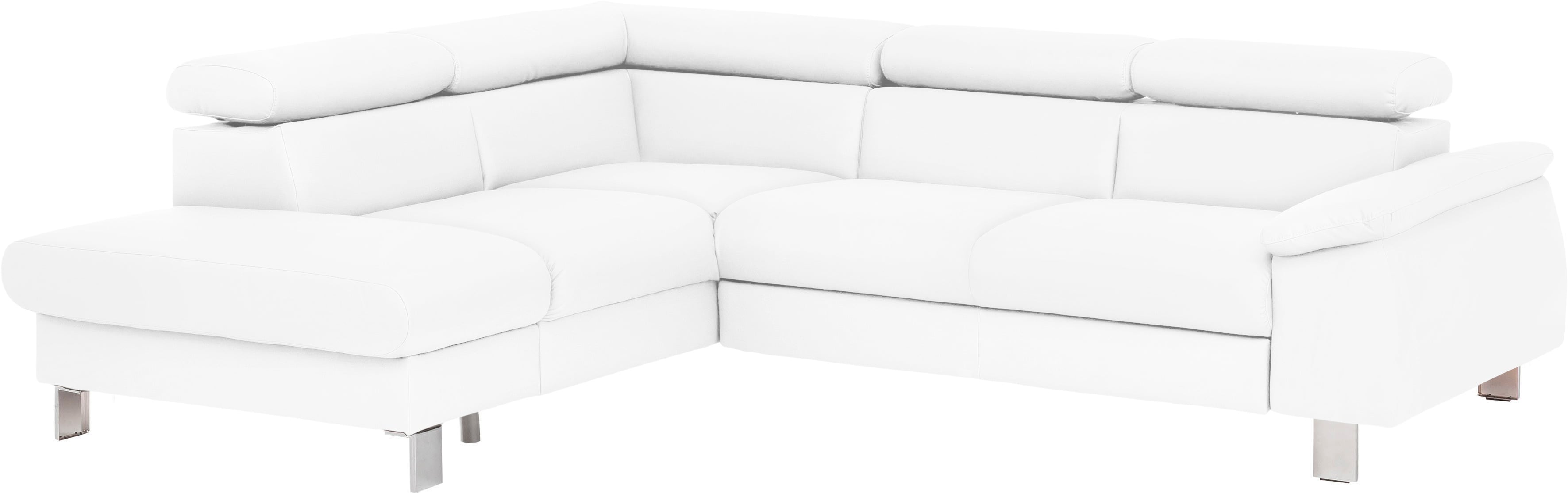 COTTA Ecksofa "Komaris L-Form, B: 249 cm" mit Kopfteilverstellung, optional Schlaffunktion, Bettkasten & Licht