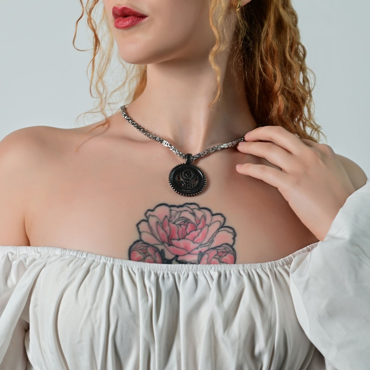 Kettenanhänger ADELIA´S "trendiger Schmuck Anhänger aus Edelstahl", silber, Schmuckanhänger, Damen, Edelstahl, Kettenanhänger 3