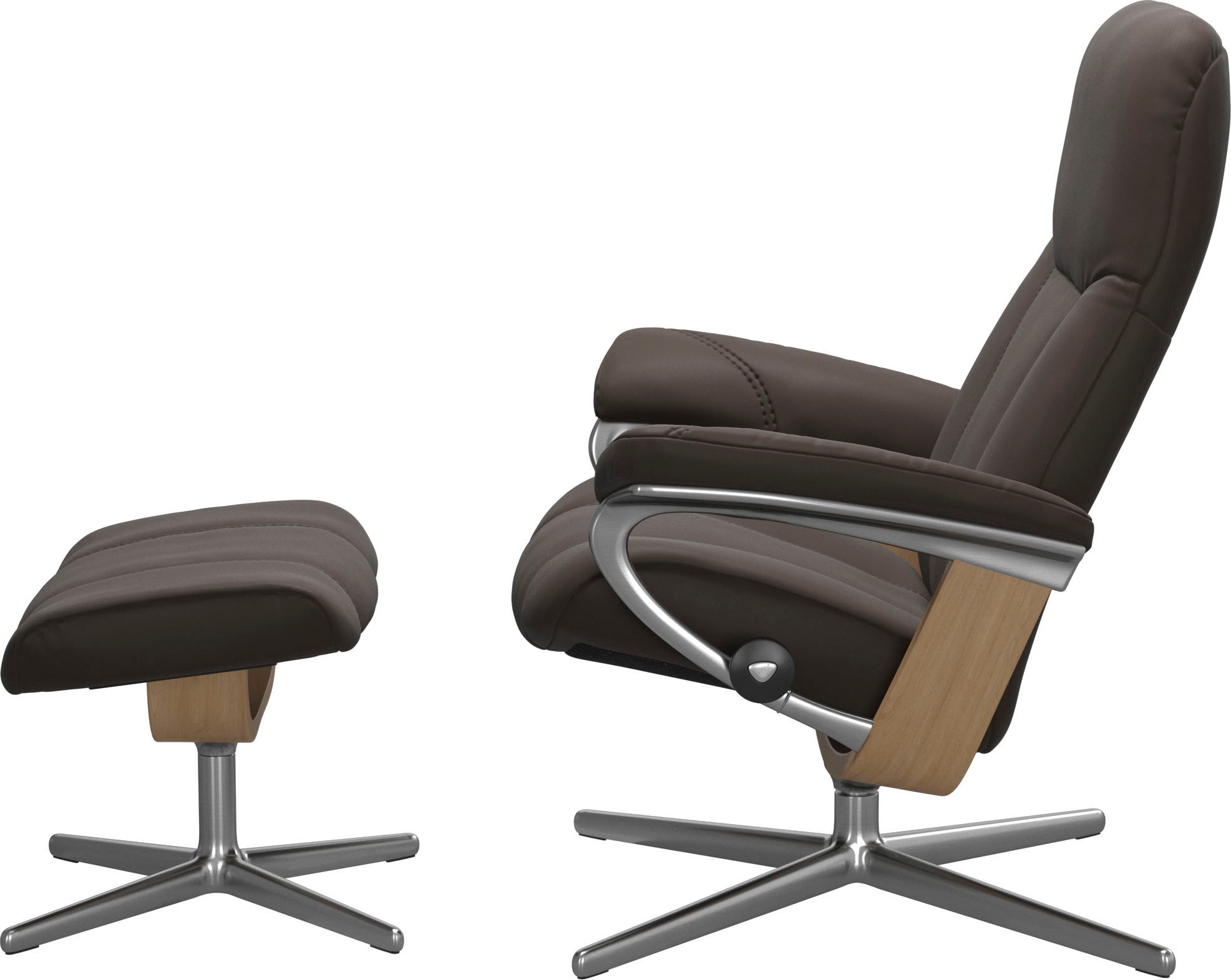 Stressless® Fußhocker »Consul« mit Cross Base, Größe S, M & L, Holzakzent Eiche
