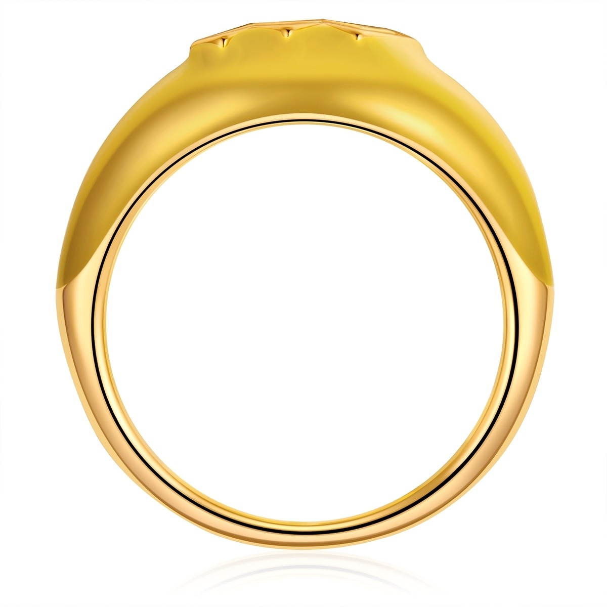 Glanzstücke München AV294 Motif Ring Yellow Gold Size 58 3