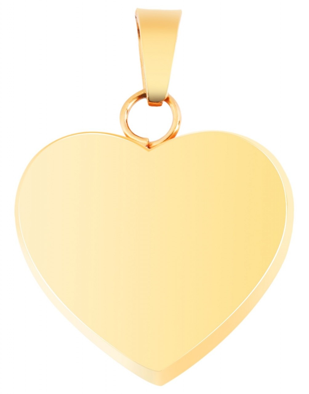 Kettenanhänger ADELIA´S "stilvoller Herz Anhänger aus Edelstahl", gold, Schmuckanhänger, Damen, Edelstahl, Kettenanhänger