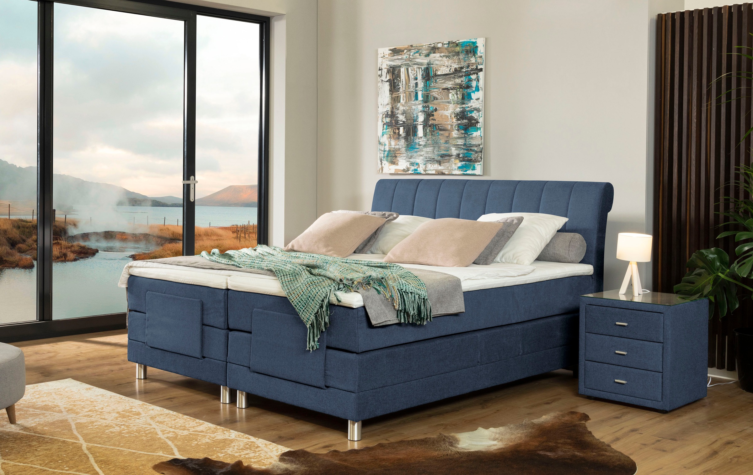 alina Nachttisch »Elsa« mit Glasplatte