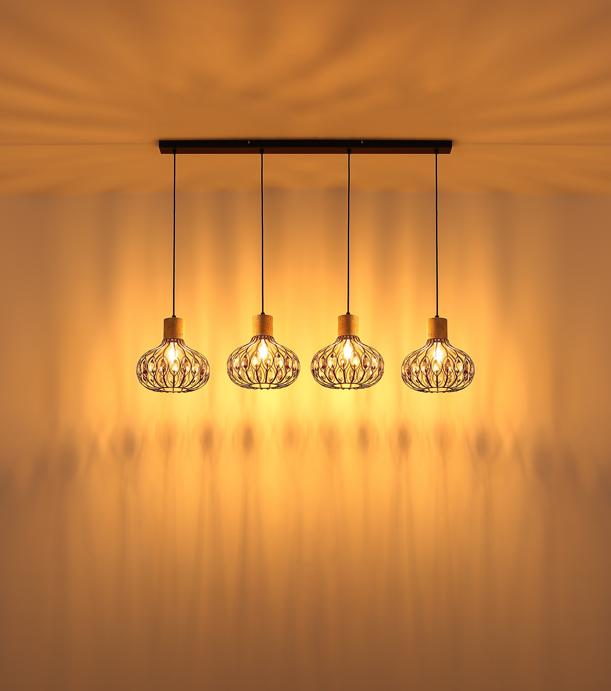 GLOBO LIGHTING Hängeleuchte »DORTHY« E27 1 Stk. Kürzbare Hängeleuchte schwarz matt mit Travertine Stein, modern