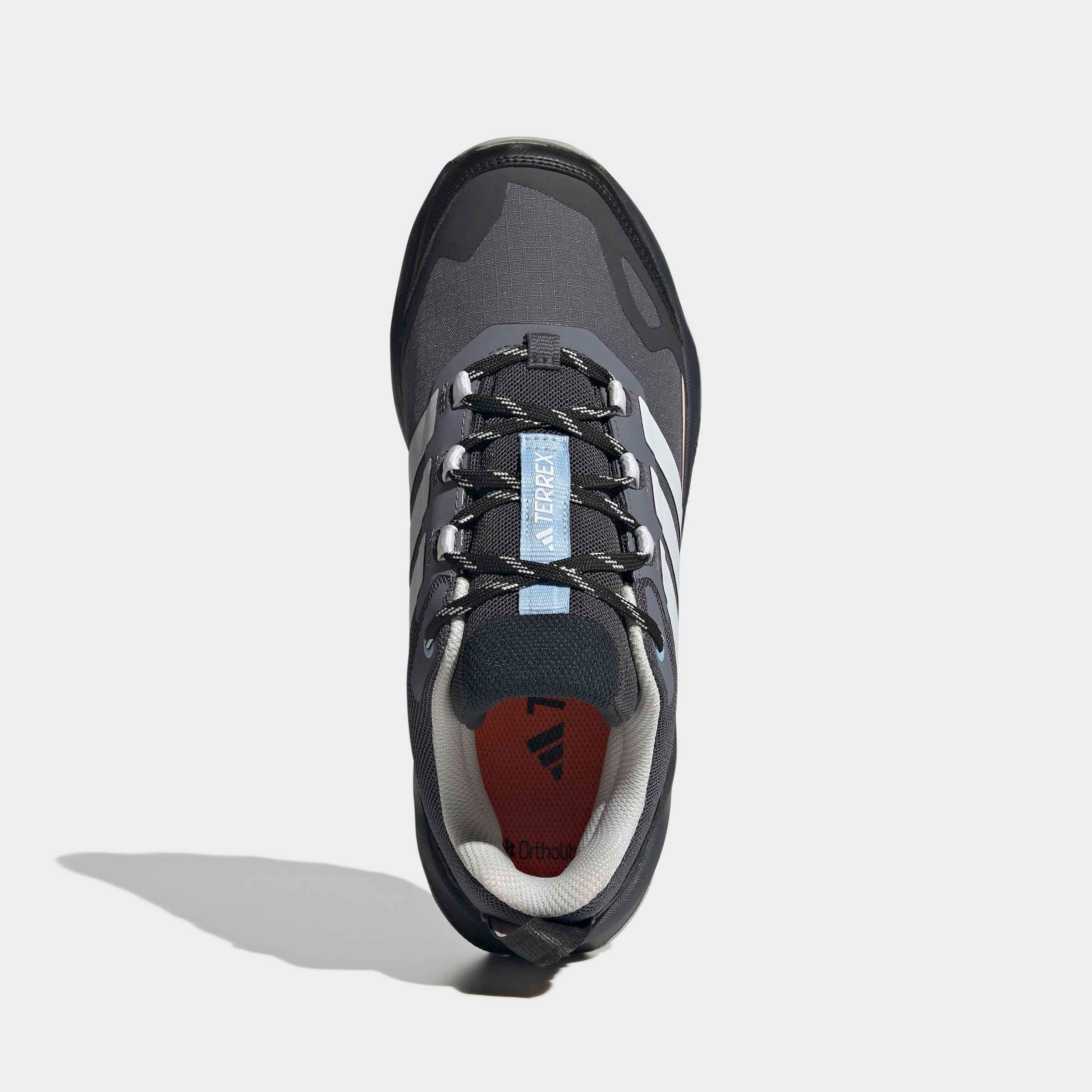 Wanderschuh ADIDAS TERREX "TERREX SKYCHASER AX5 GORE-TEX", Damen, Gr. 39, aurora onix, dash grau, carbon, Synthetik, Textil, Schuhe Wanderschuh, wasserdicht dank Gore-Tex Membrane 4