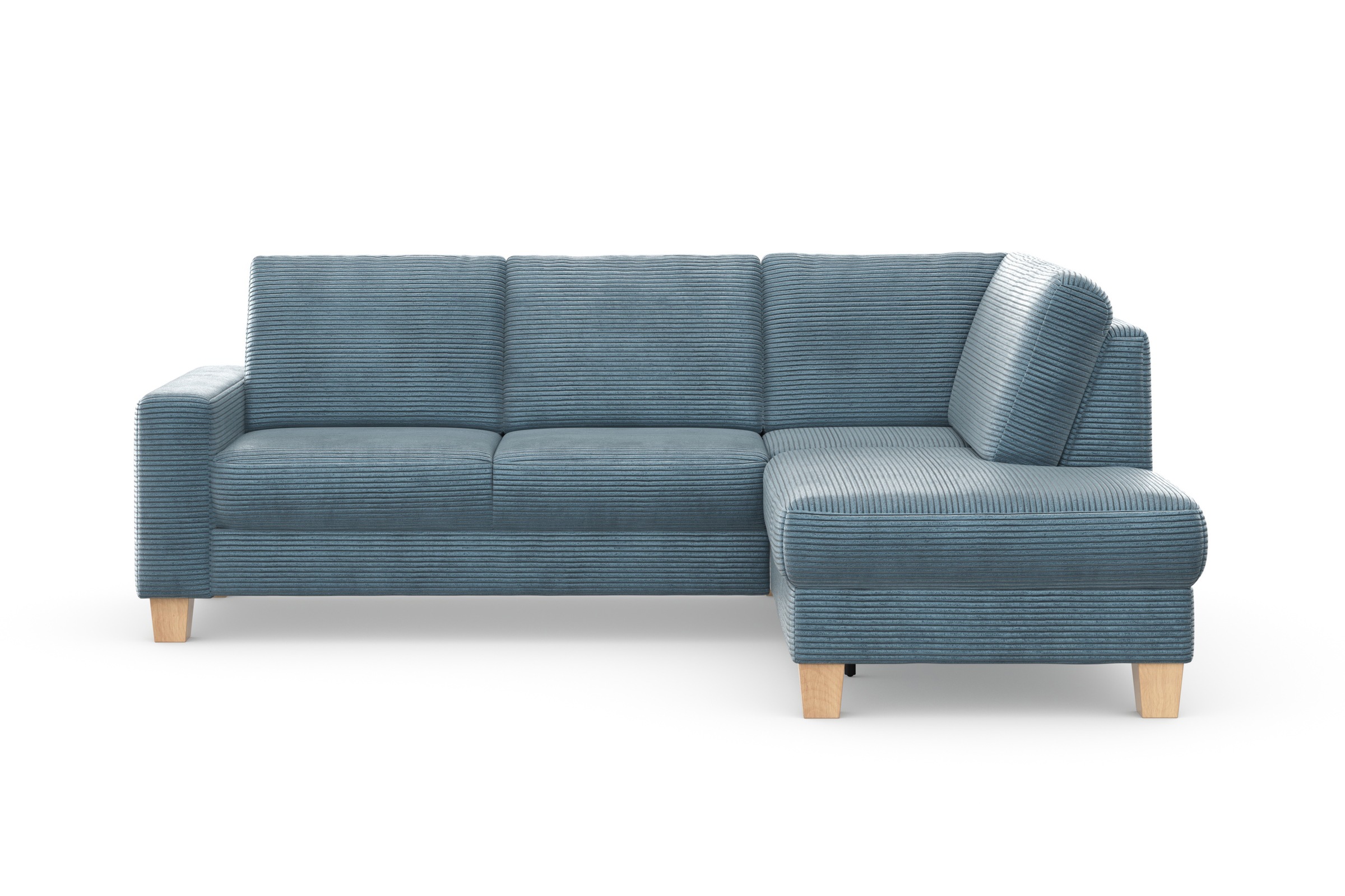 Home affaire Ecksofa »Summer L-Form« mit Ottomane, wahlweise mit Bettfunktion und Bettkasten, Cord-Bezug