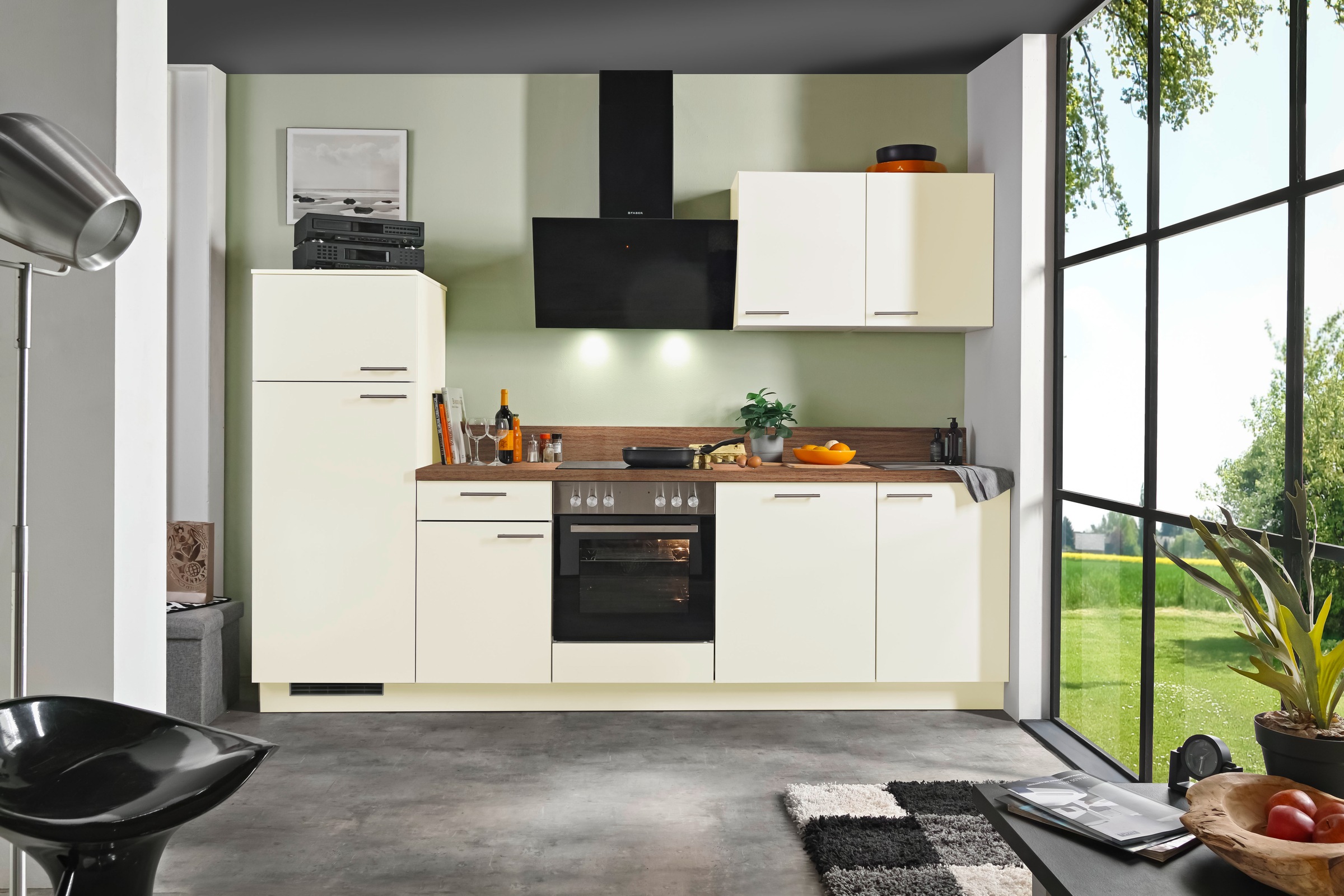 KOCHSTATION Küche vormontiert, wahlweise mit E-Geräten, Stellbreite 280 cm günstig online kaufen