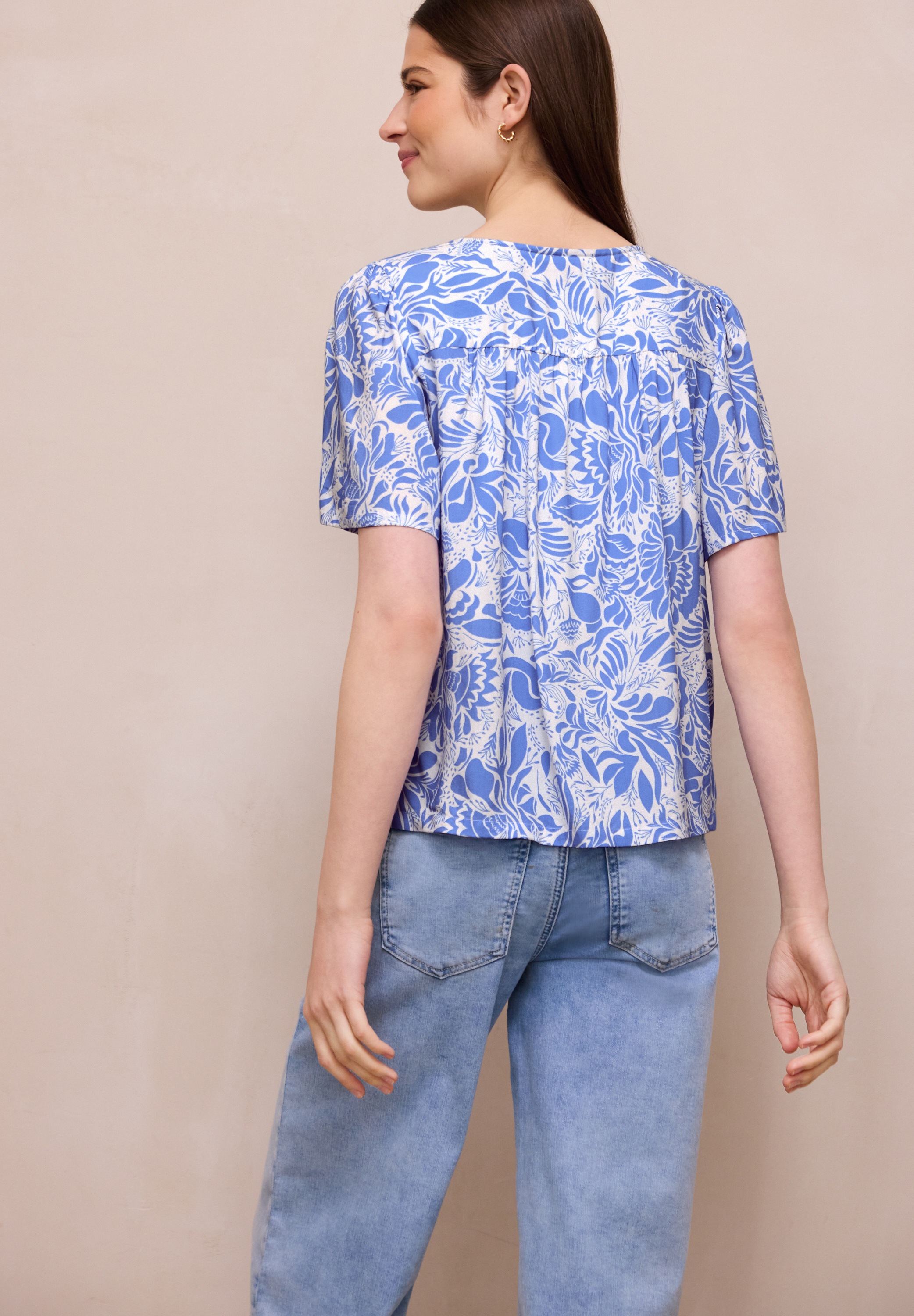 STREET ONE STUDIO Kurzarmbluse aus softer Viskose günstig online kaufen