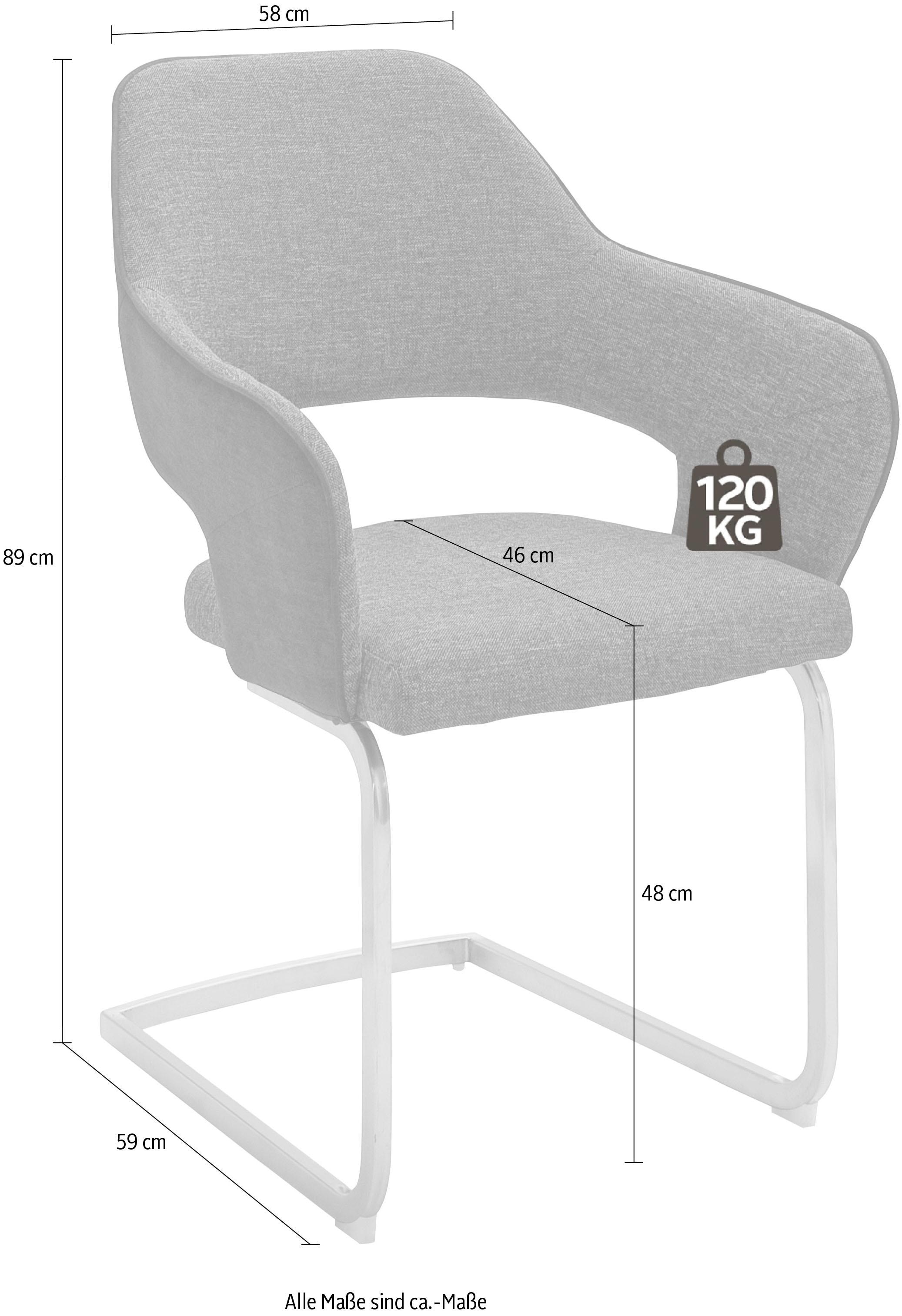 MCA furniture Freischwinger »NEWCASTEL«, (Set), 2 St., Stuhl belastbar bis 120 Kg