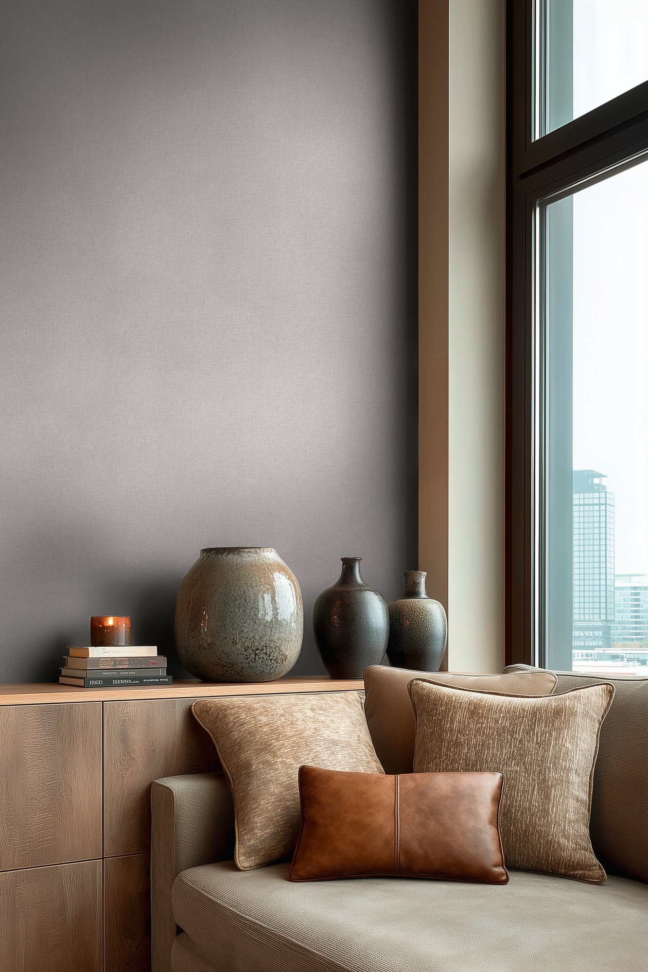 living walls Vliestapete "Vibes & Styles Pure Linen Vliestapete" uni leicht strukturiert Dezente Struktur mit feiner Textiloptik und zeitlos eleganter Wirkung