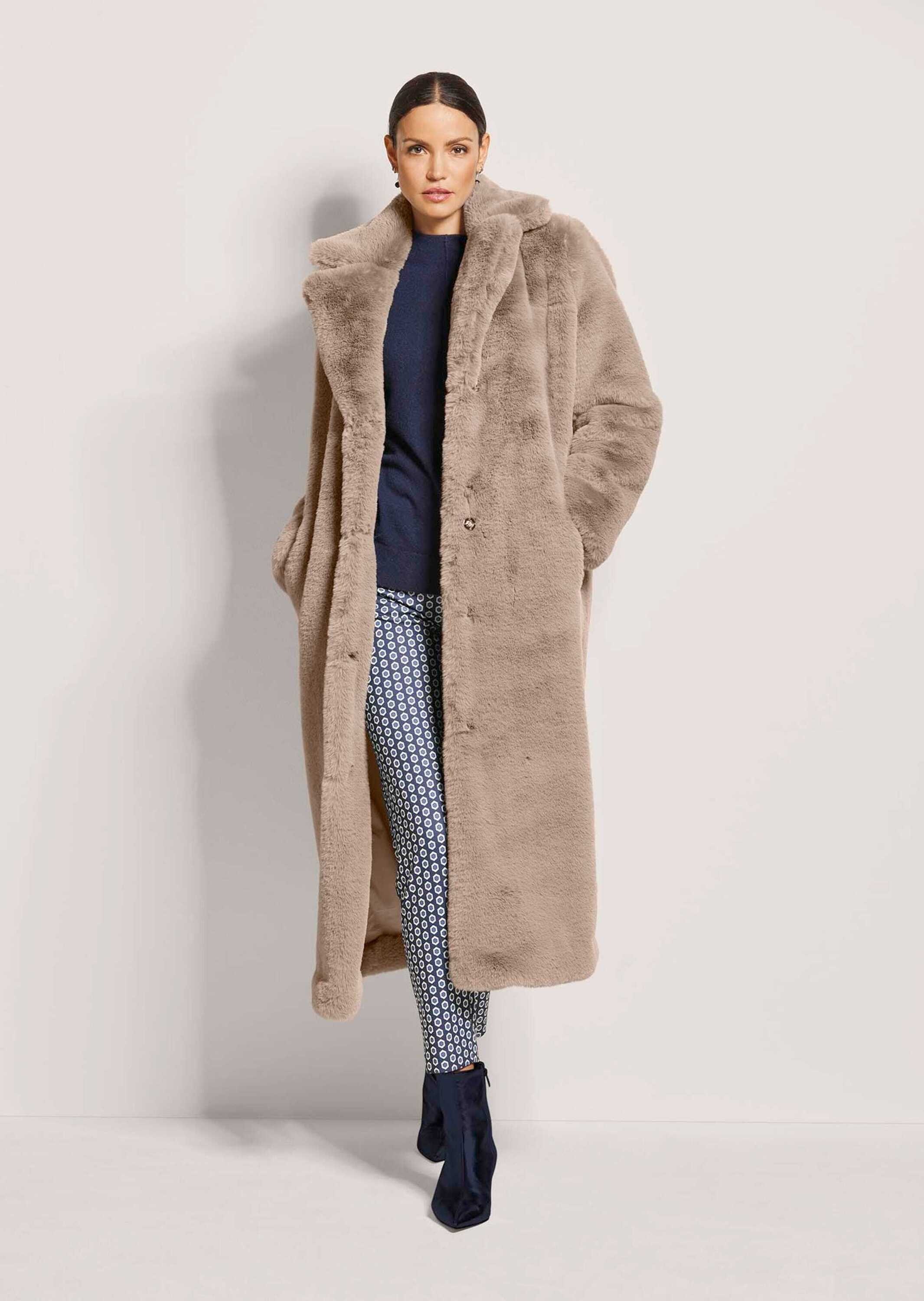 MADELEINE Langmantel "Mantel Langer Faux-Fur-Mantel für Damen" günstig online kaufen