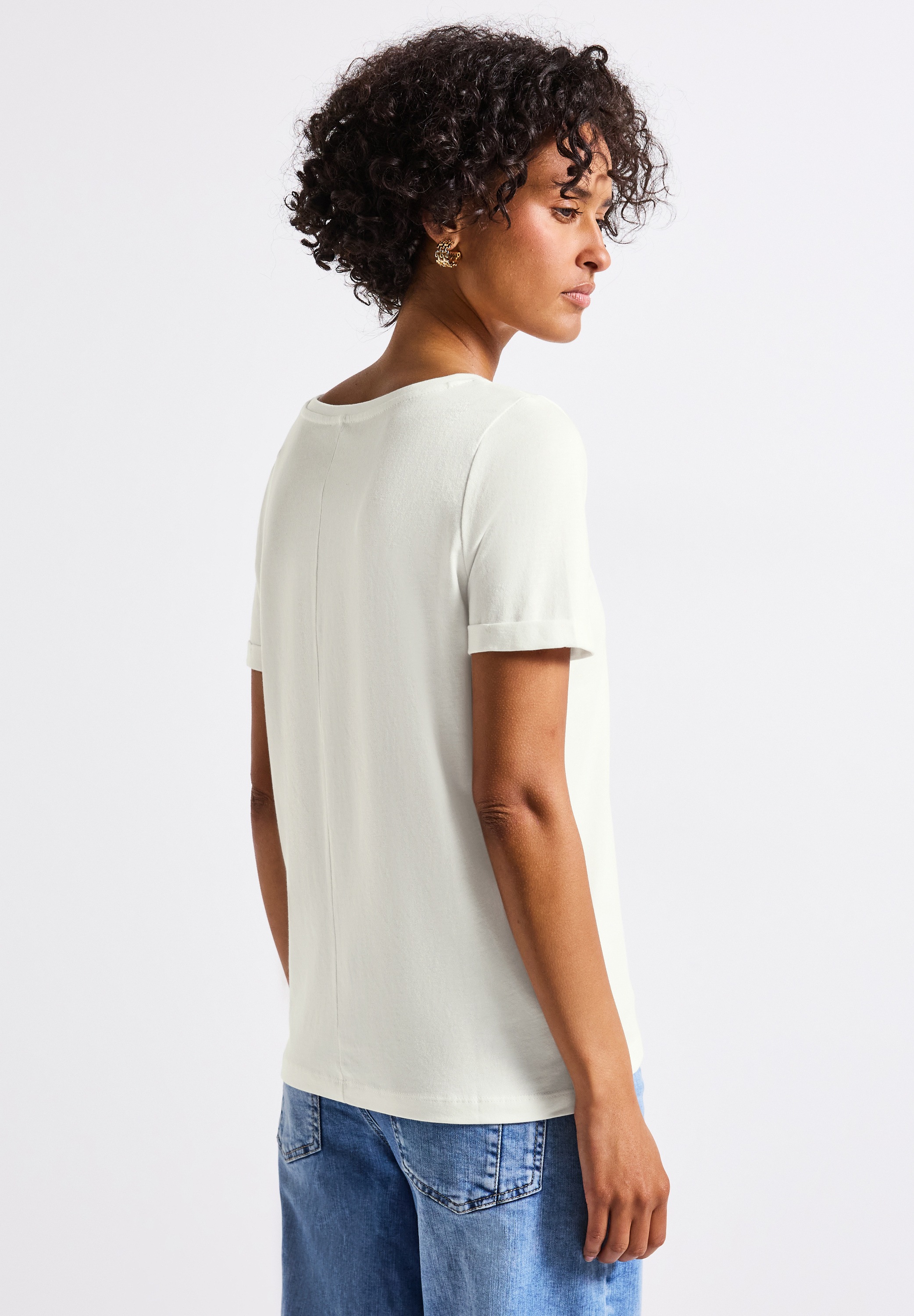 STREET ONE T-Shirt, aus Baumwolle mit Stretchante günstig online kaufen