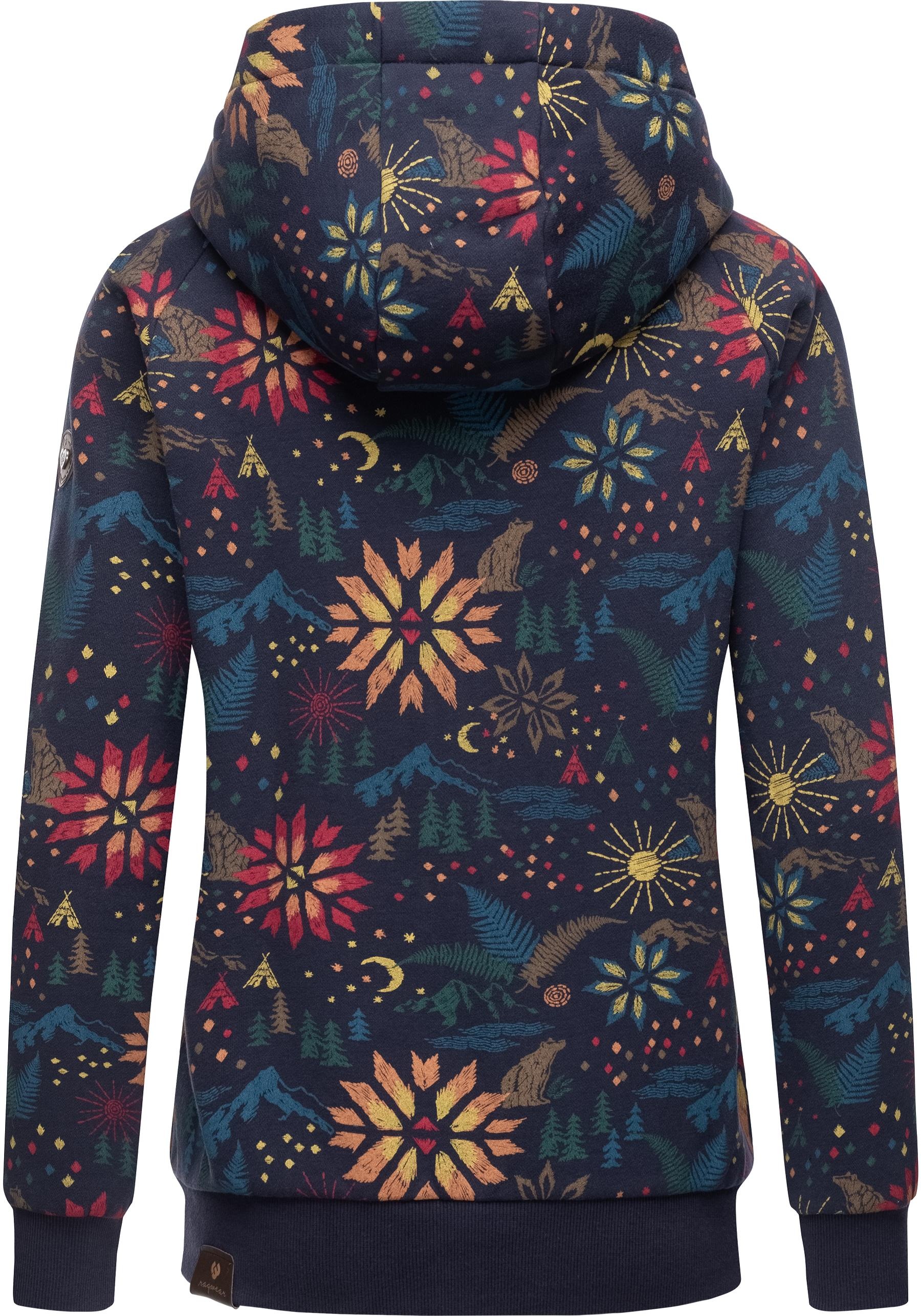 Ragwear Kapuzensweatjacke »Fllow Print«, Stylische coolem Sweatjacke | bestellen mit Print für Damen BAUR