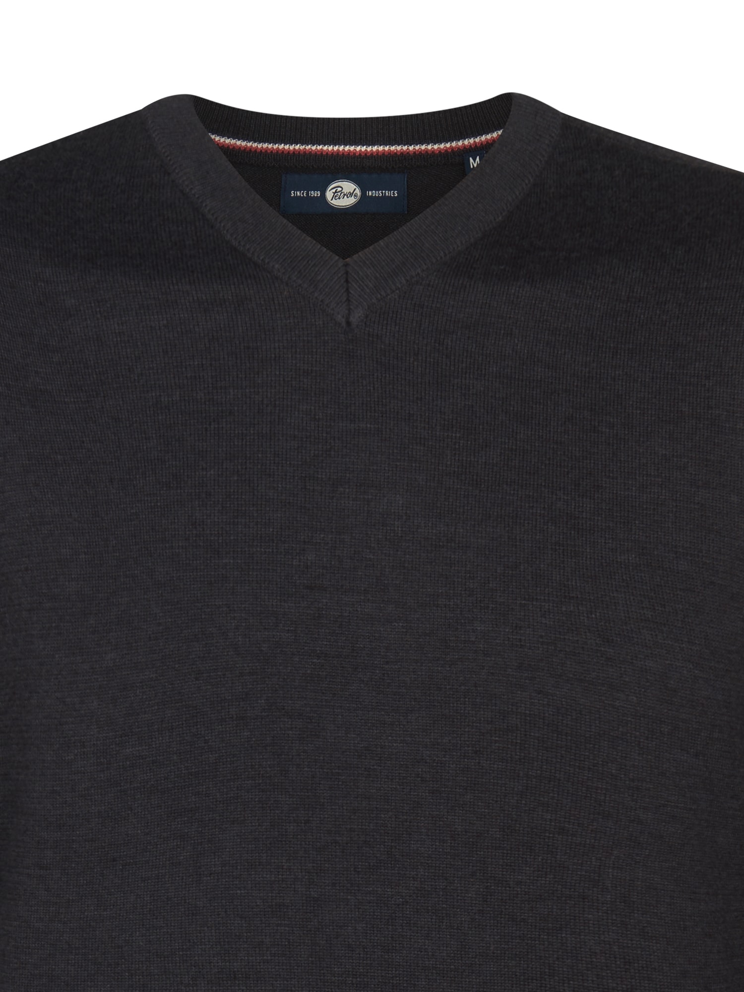 Petrol Industries V-Ausschnitt-Pullover »V-Neck Basi«, Materialmix mit Baumwollanteil