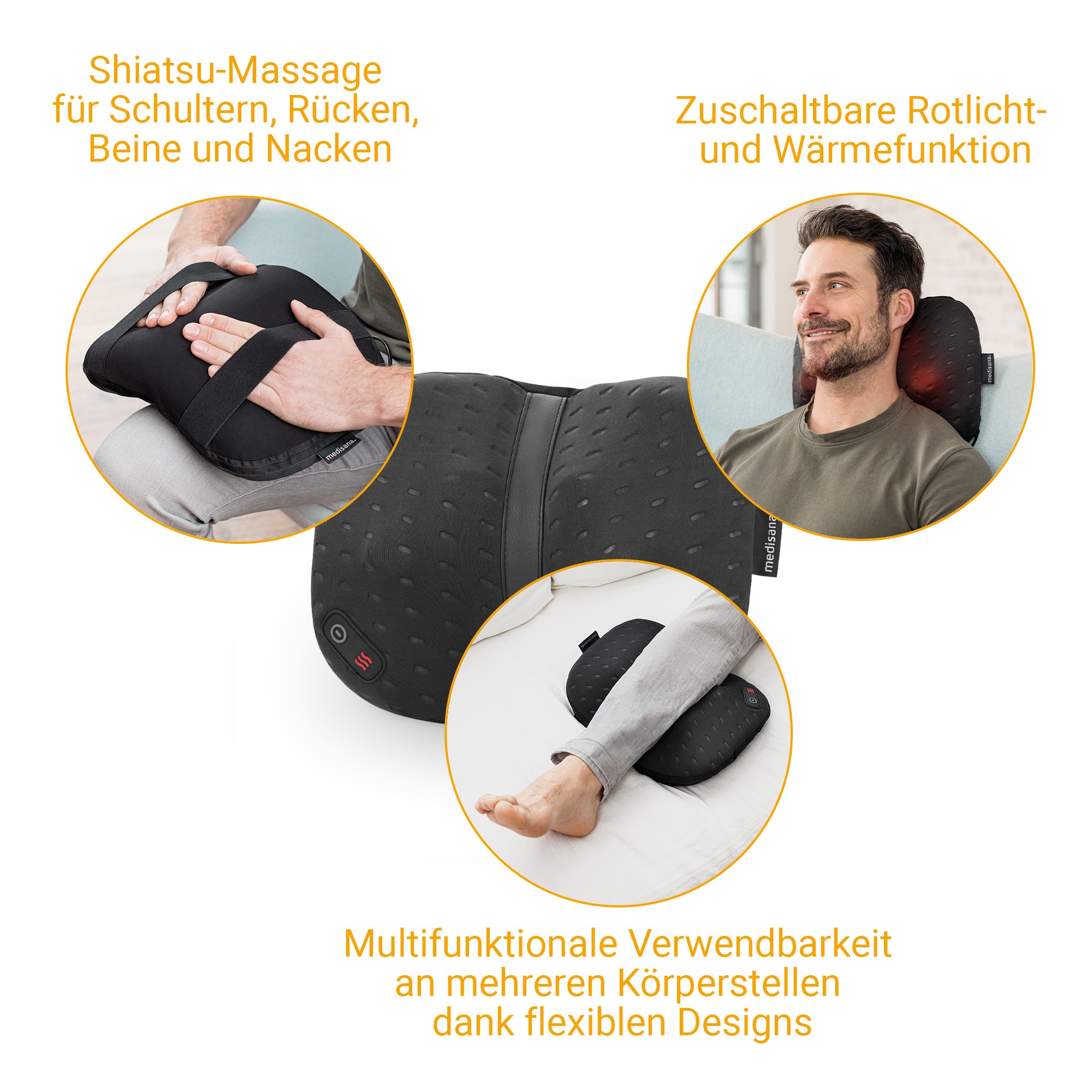 Medisana Massagekissen »CL 300« Shiatsu-Massage für Schulter, Rücken, Beine und Nacken, Wärmefunktion