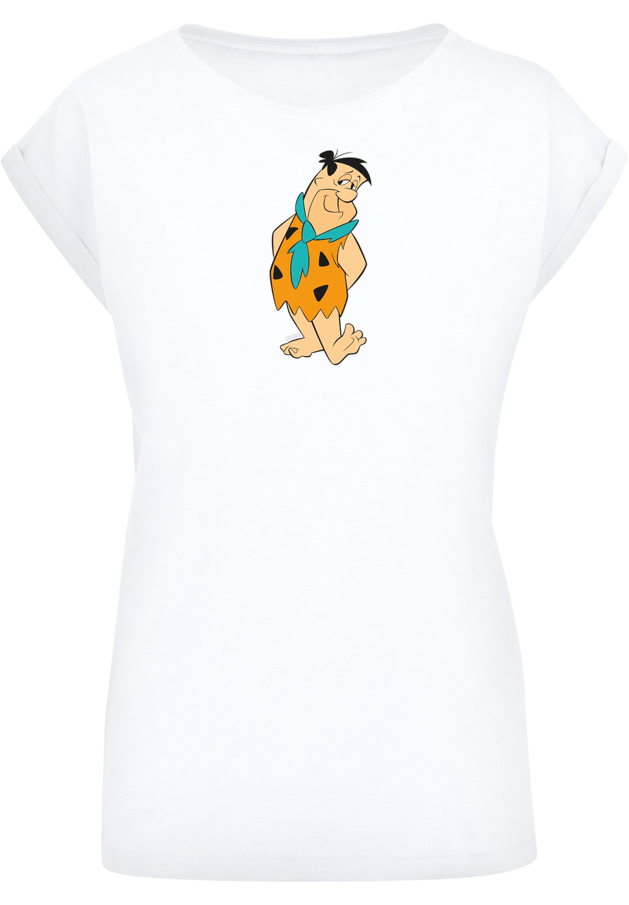 F4NT4STIC T-Shirt »Fred Feuerstein Kick«, Damen,Premium Merch,Regular-Fit,Kurze Ärmel,Bedruckt